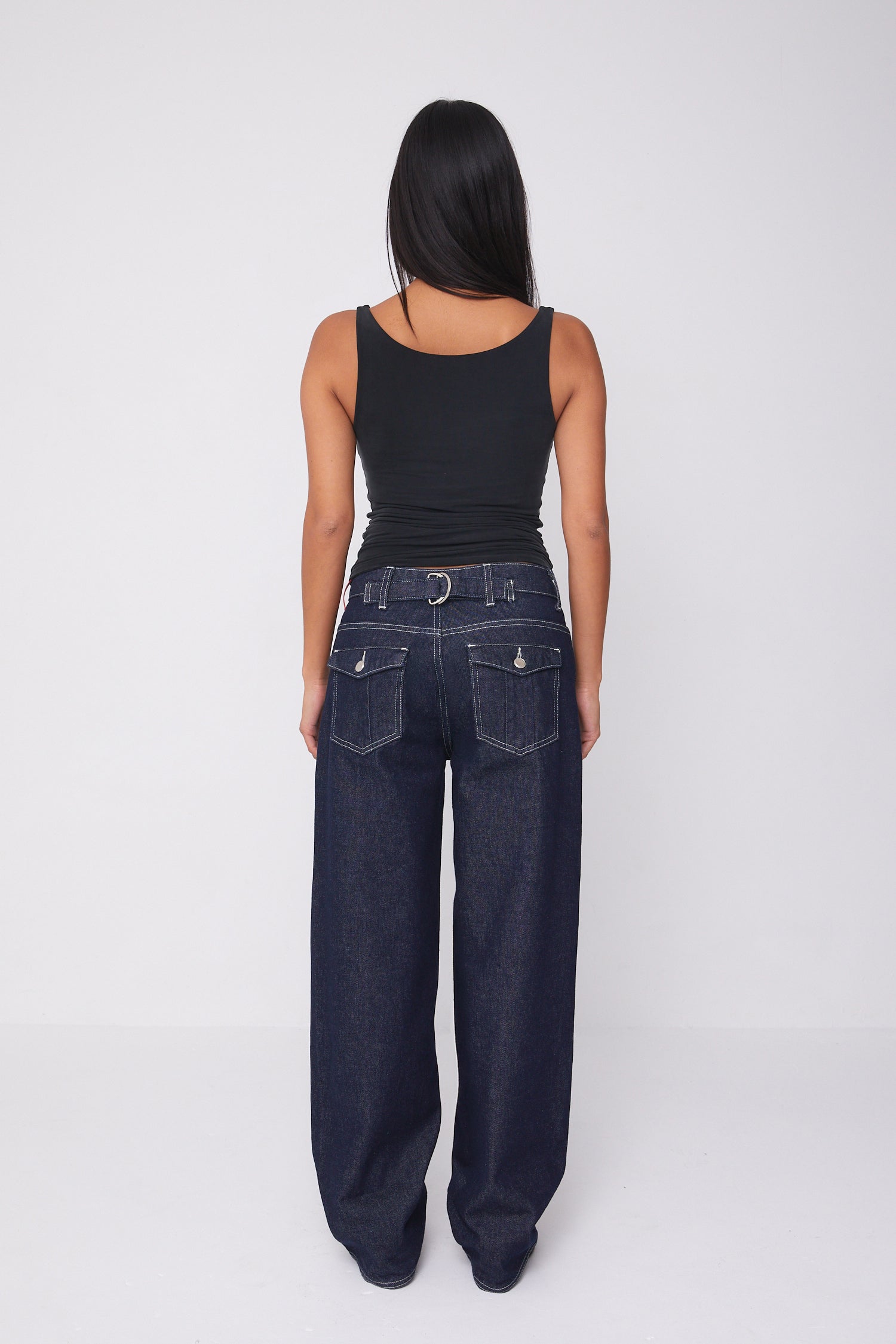 Joan Soft Barrel Jeans, Indigo Rinse