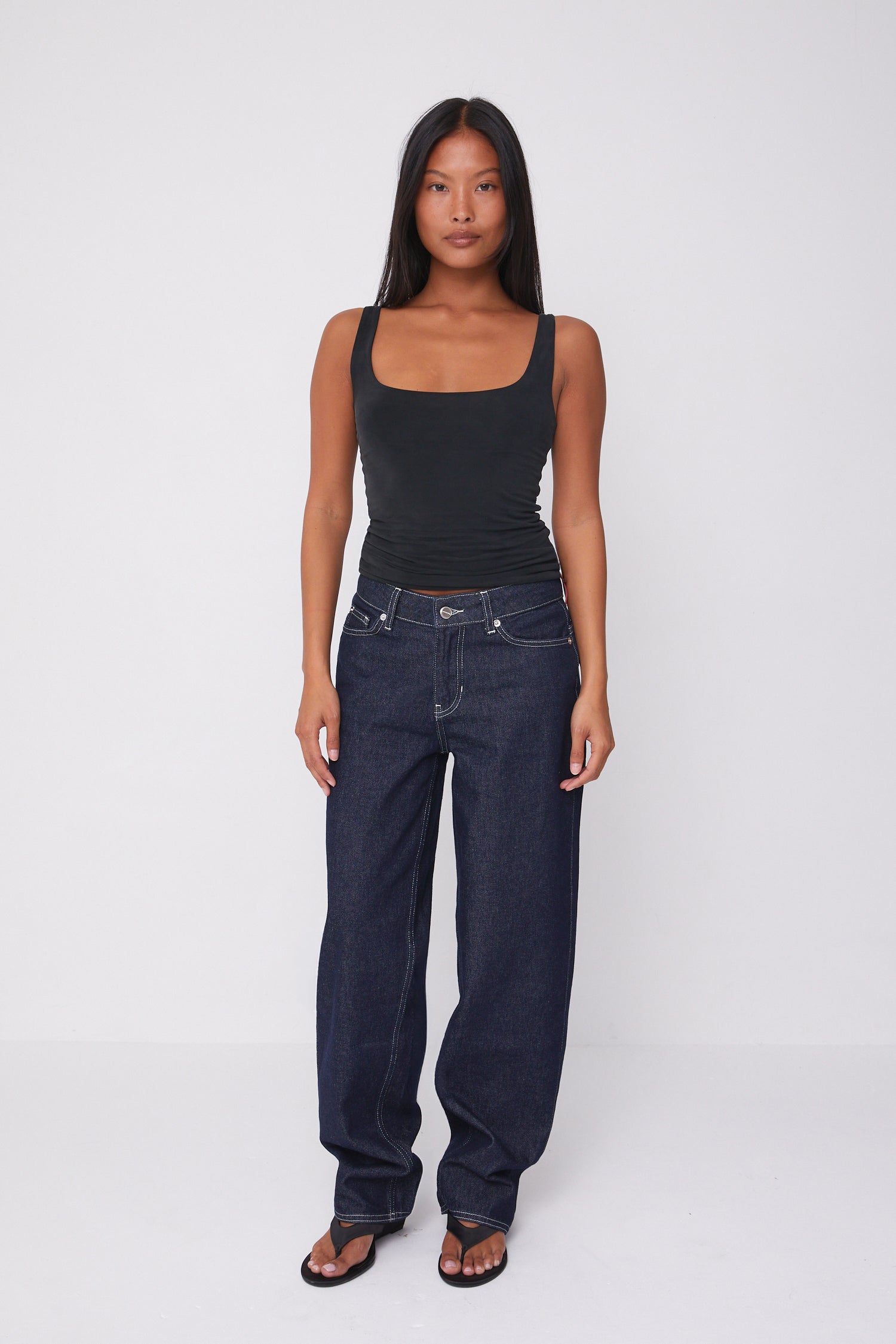 Joan Soft Barrel Jeans, Indigo Rinse