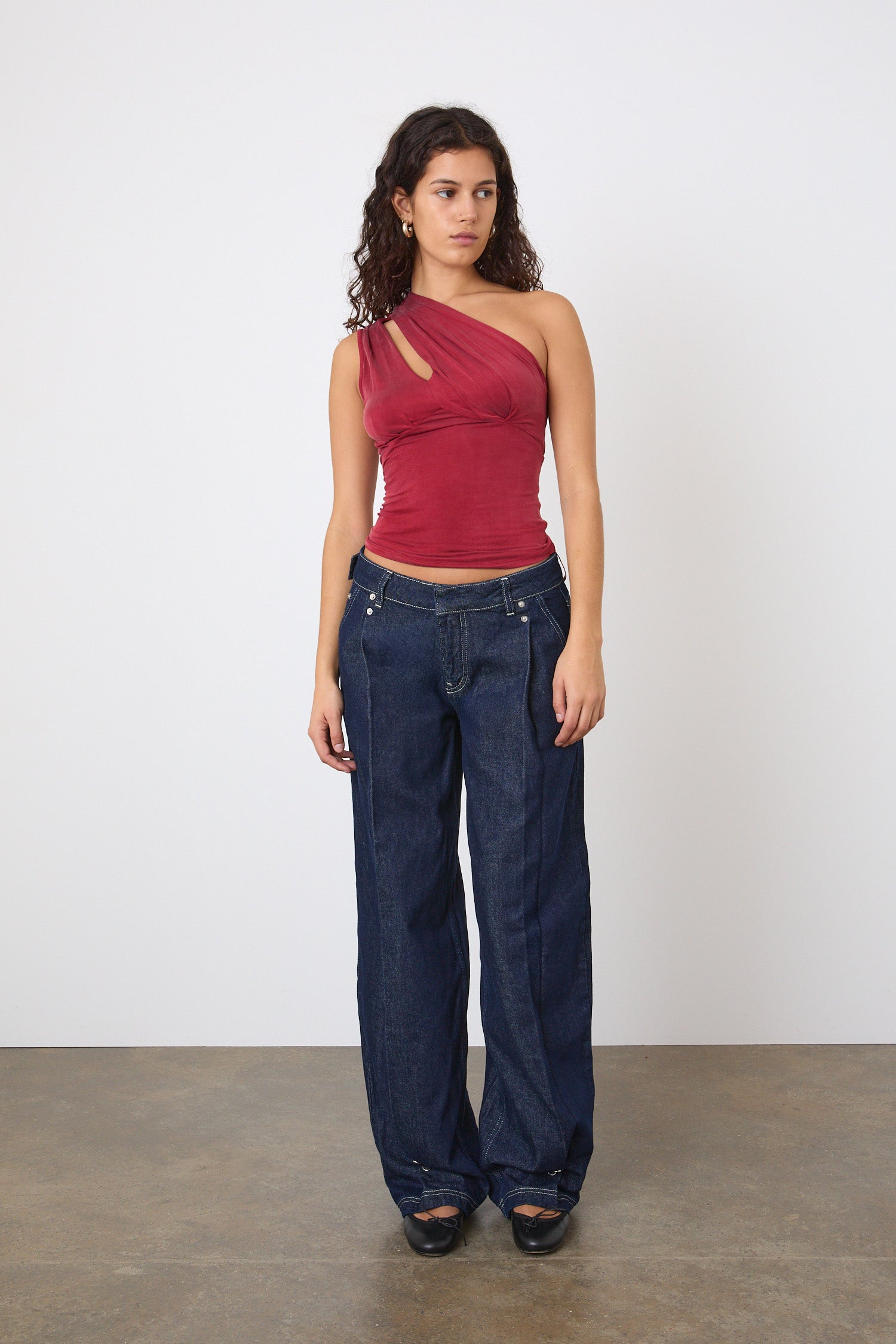Kylie Asymmetric Top, Red Sandstone