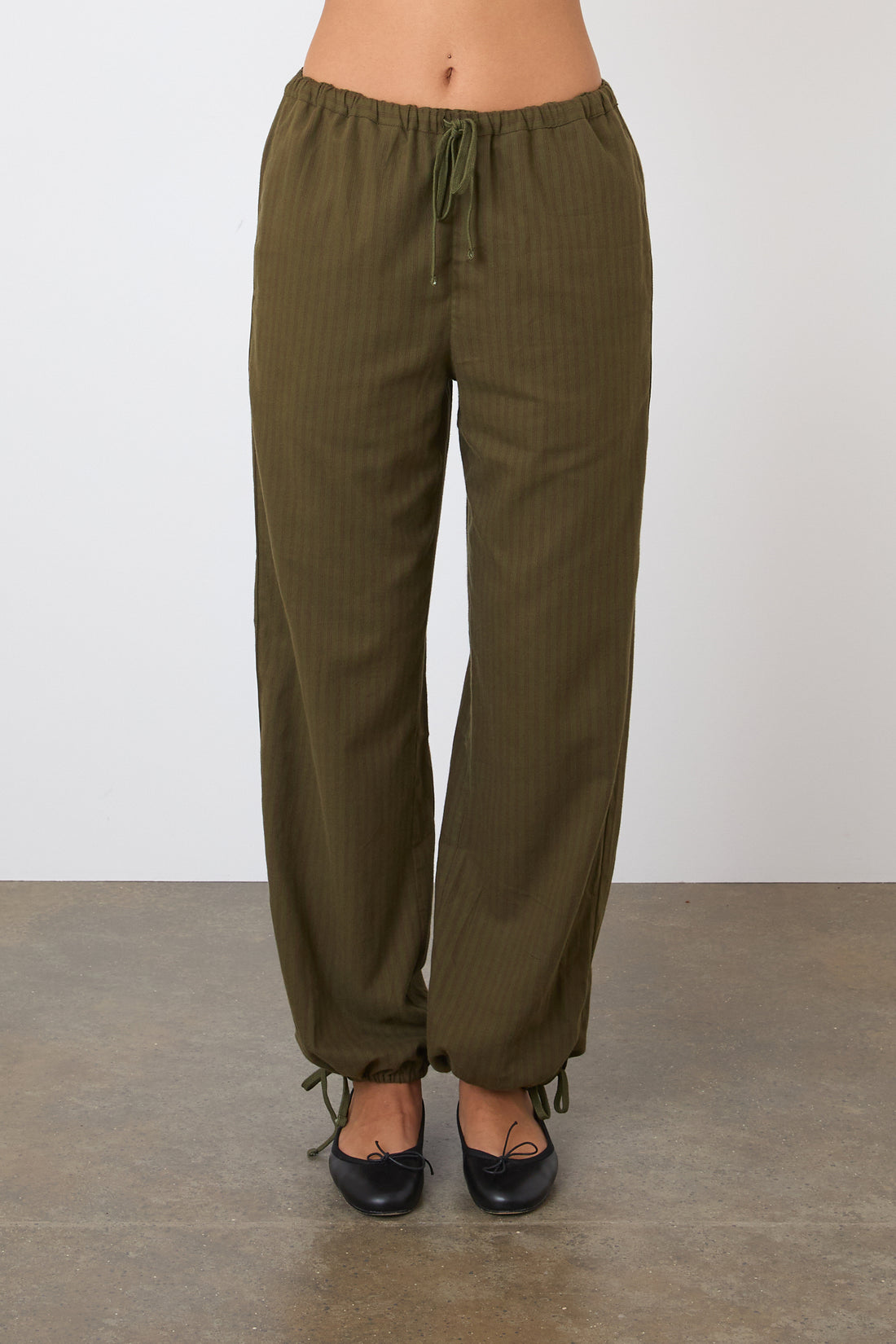 The Coppola Lounge Trousers, Olive and Fig Stripe
