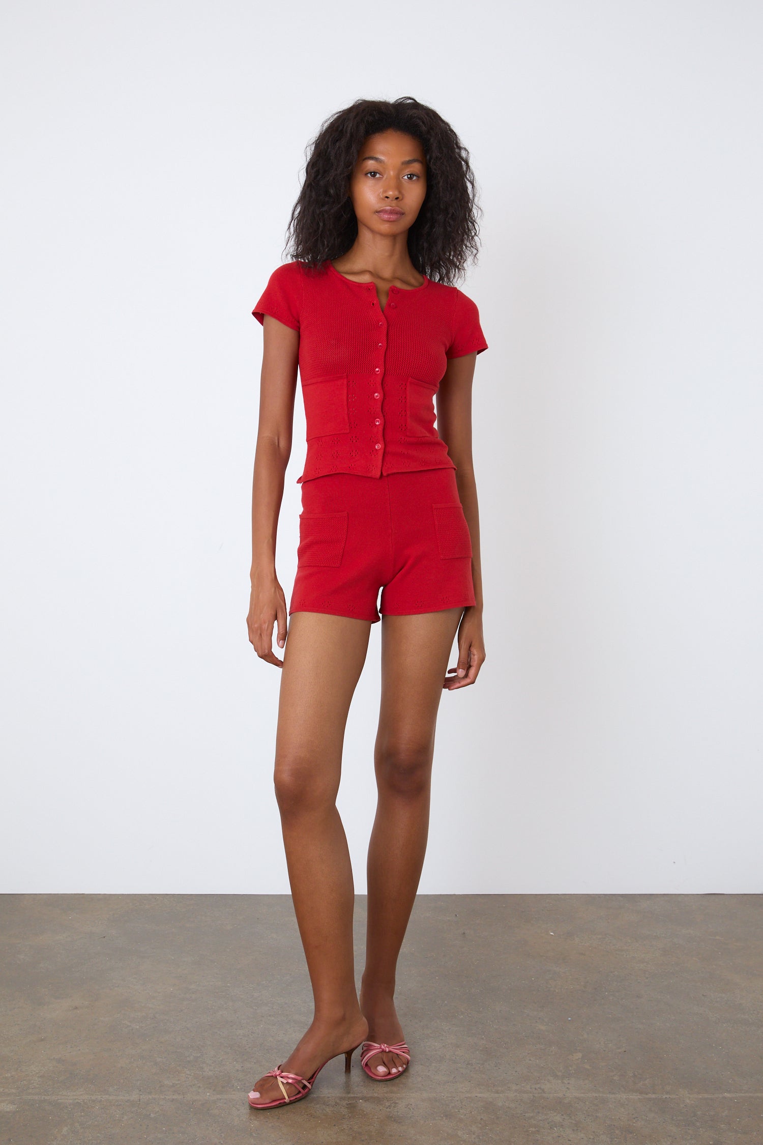 The Marie Knit Polo Top, Jam