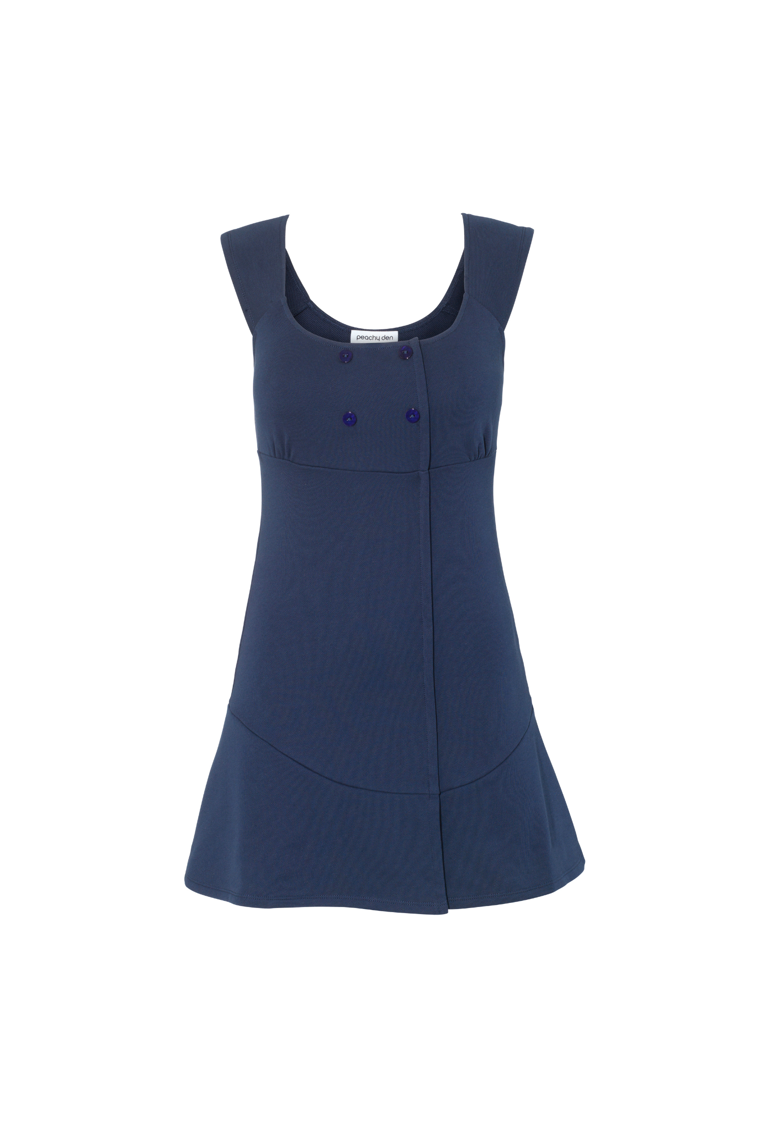 The Joni Button Dress, Navy