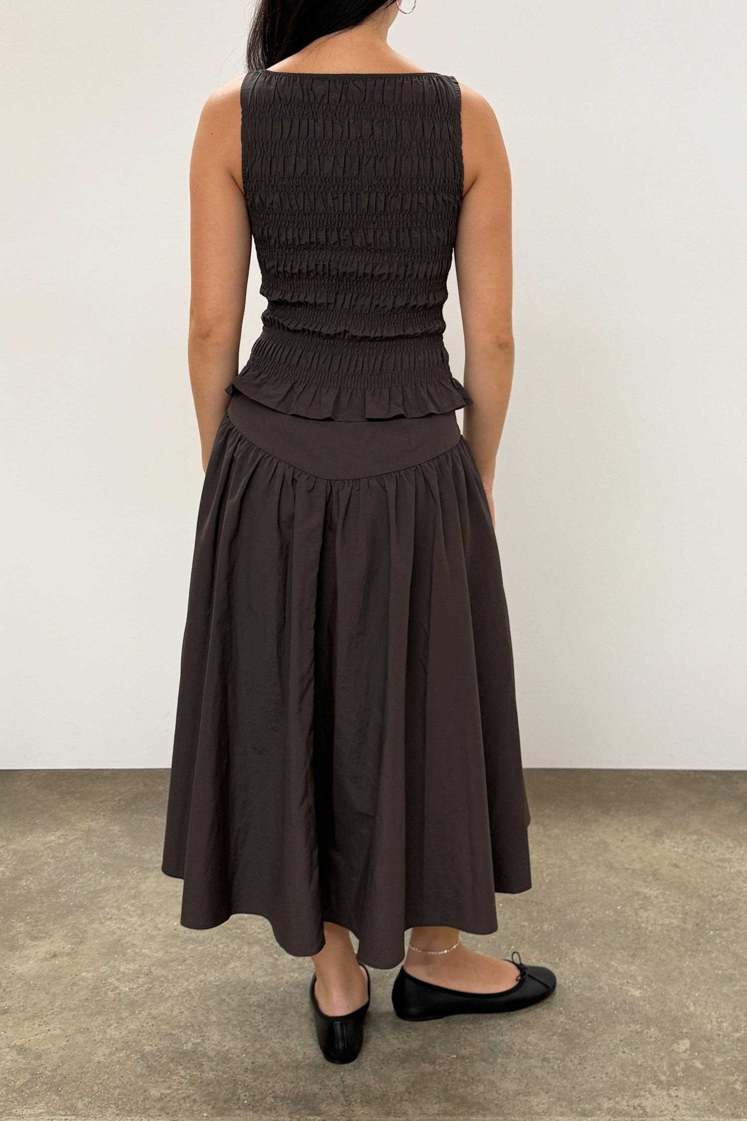 The Deba Midi Skirt, Chestnut
