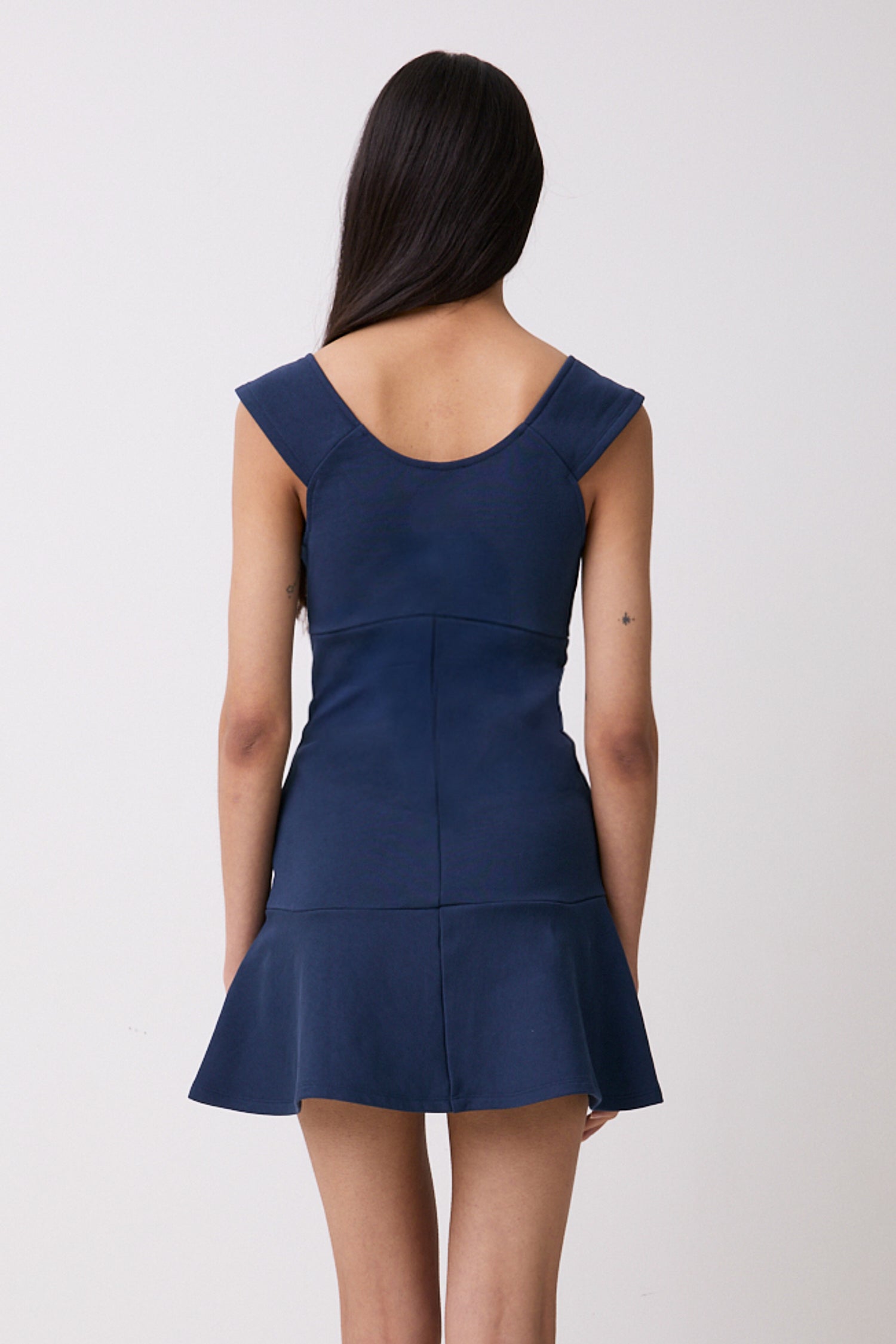 The Joni Button Dress, Navy