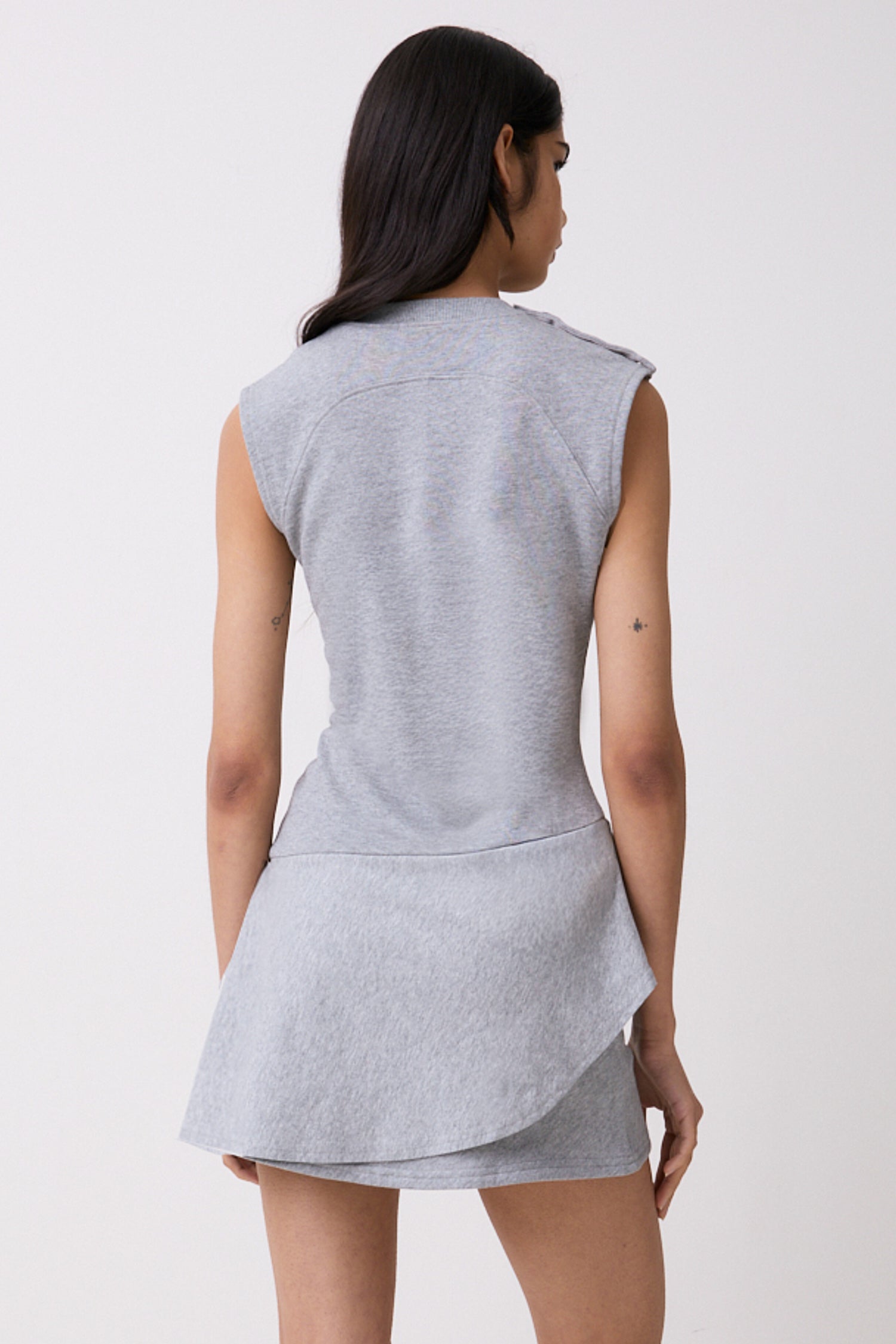 The Joni Skort Dress, Grey Marl
