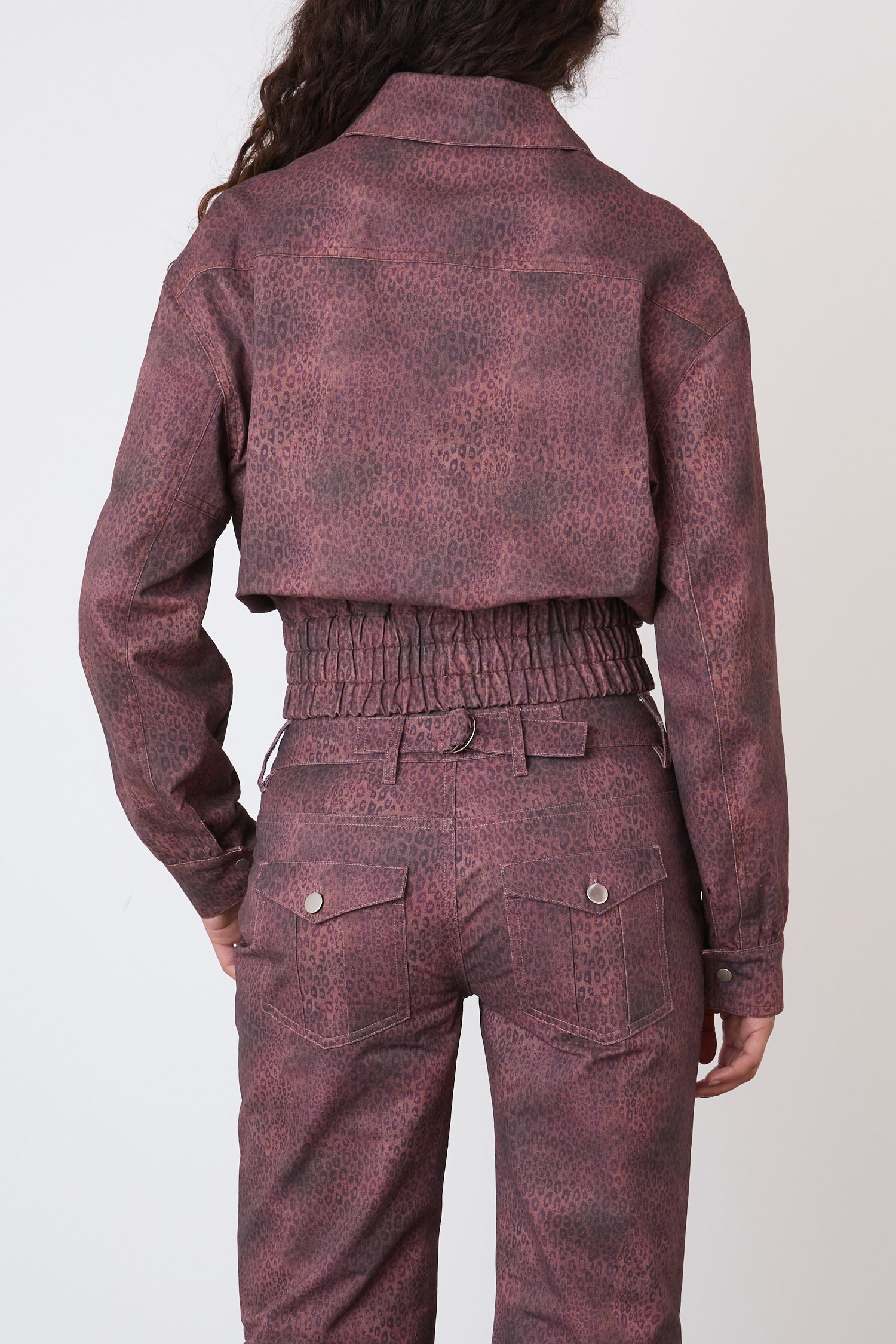 The Cicely Bomber Jacket, Red Leopard