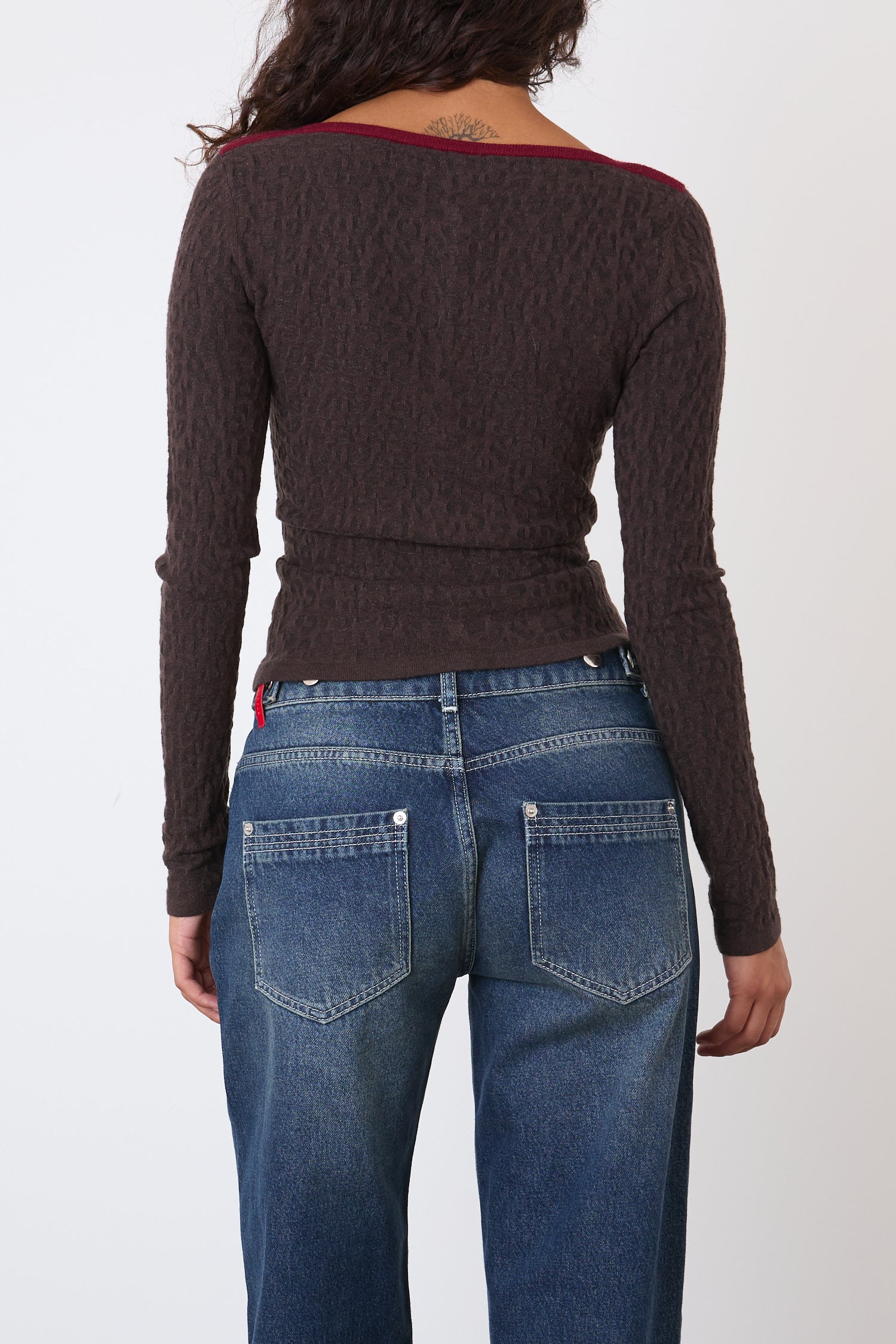 The Kitt Thermal Cardigan, Brown Leopard