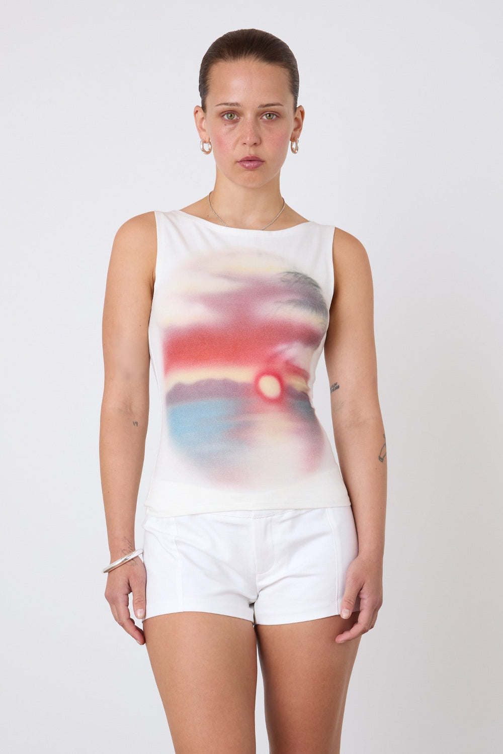 The Dylan Bustle Shorts, Porcelain