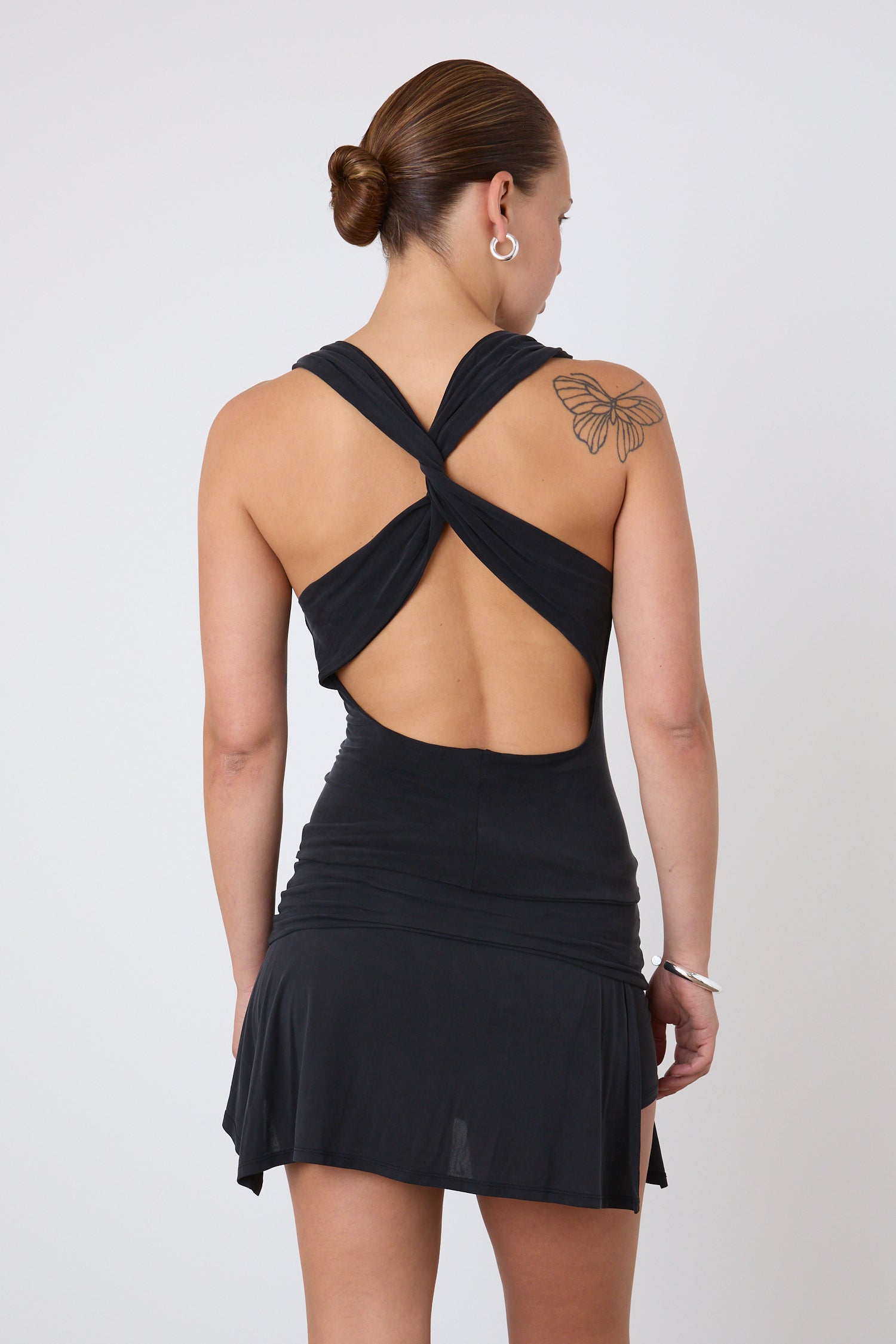 The Kylie Cross Back Top, Graphite