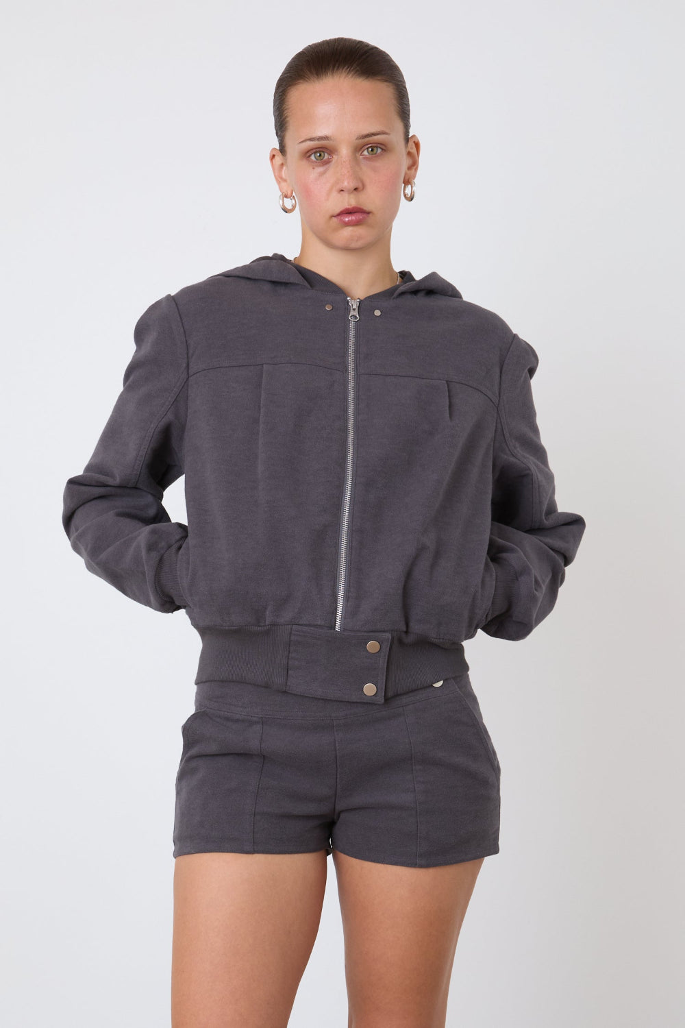The Edie Bomber Jacket, Graphite