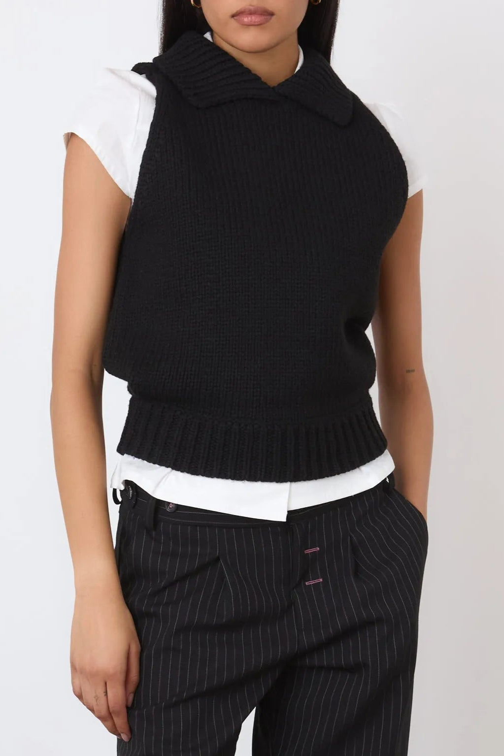 The Annie Knit Vest, Onyx