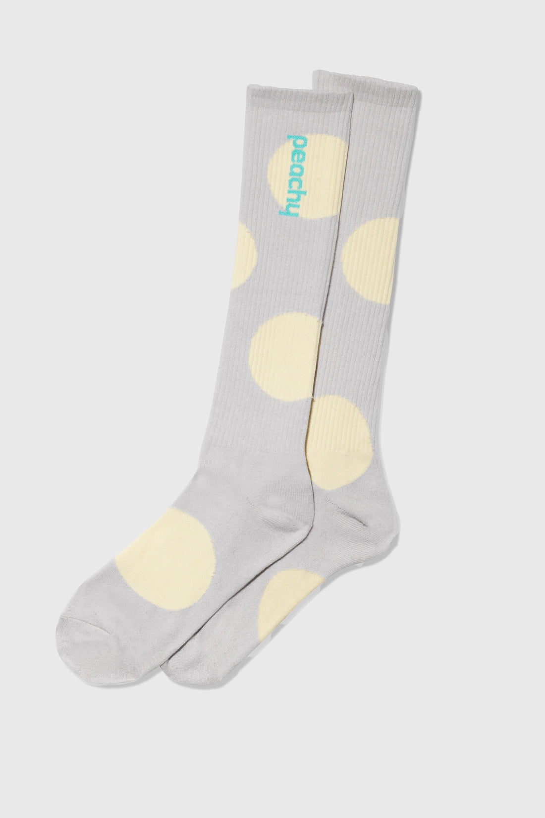 Polka Dot Socks, Parchment / Grey