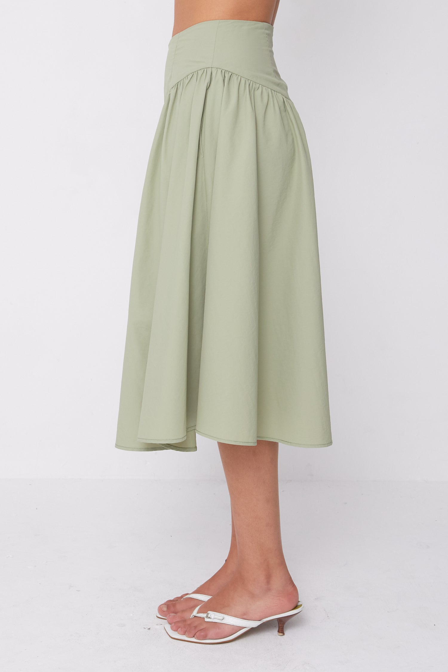 Deba Midi Skirt, Pistachio