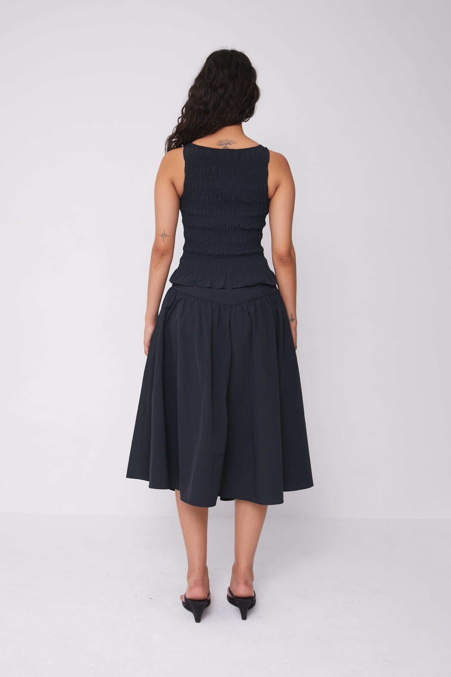 Deba Midi Skirt, Onyx