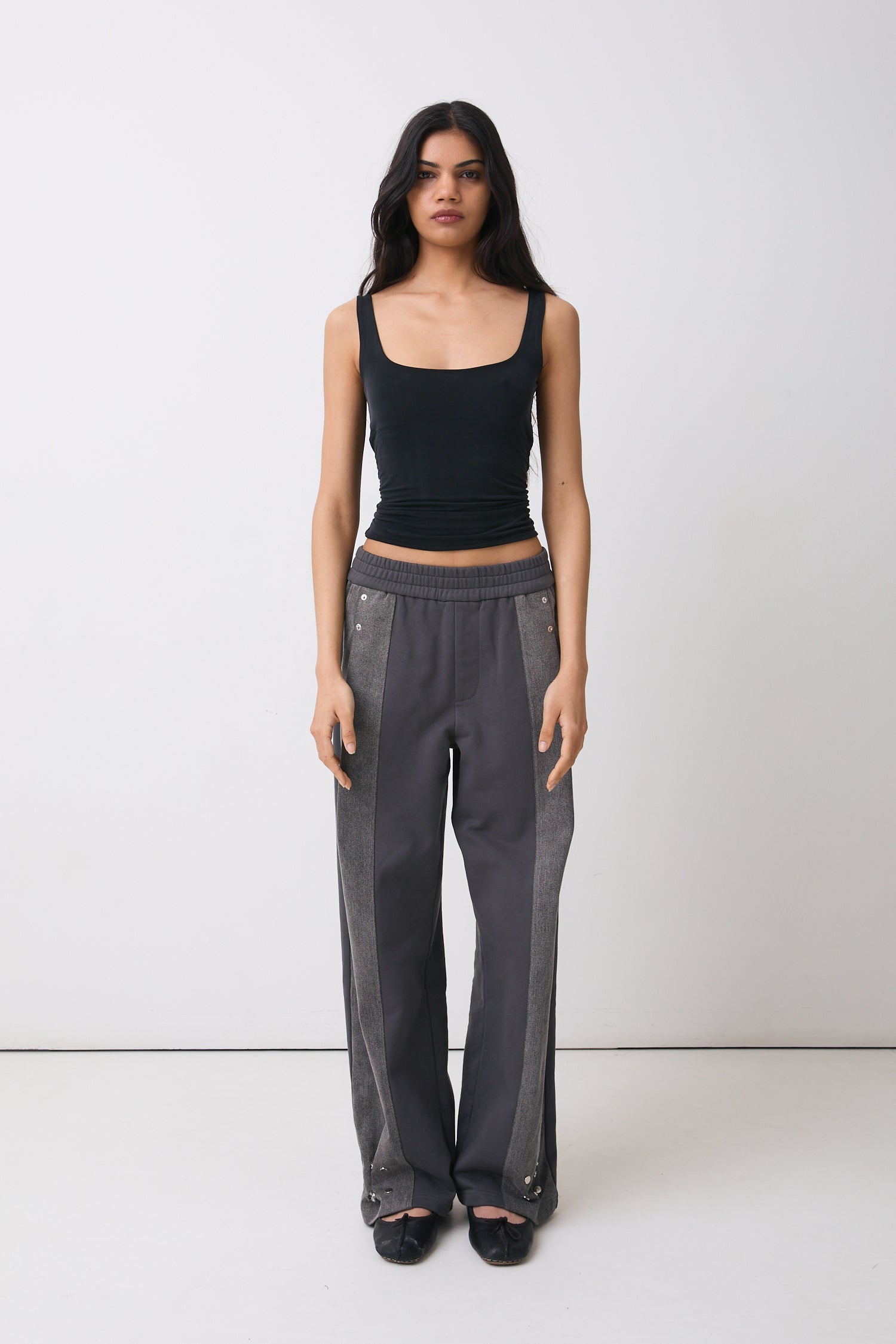The Mercy Track Trousers, Grey Marl