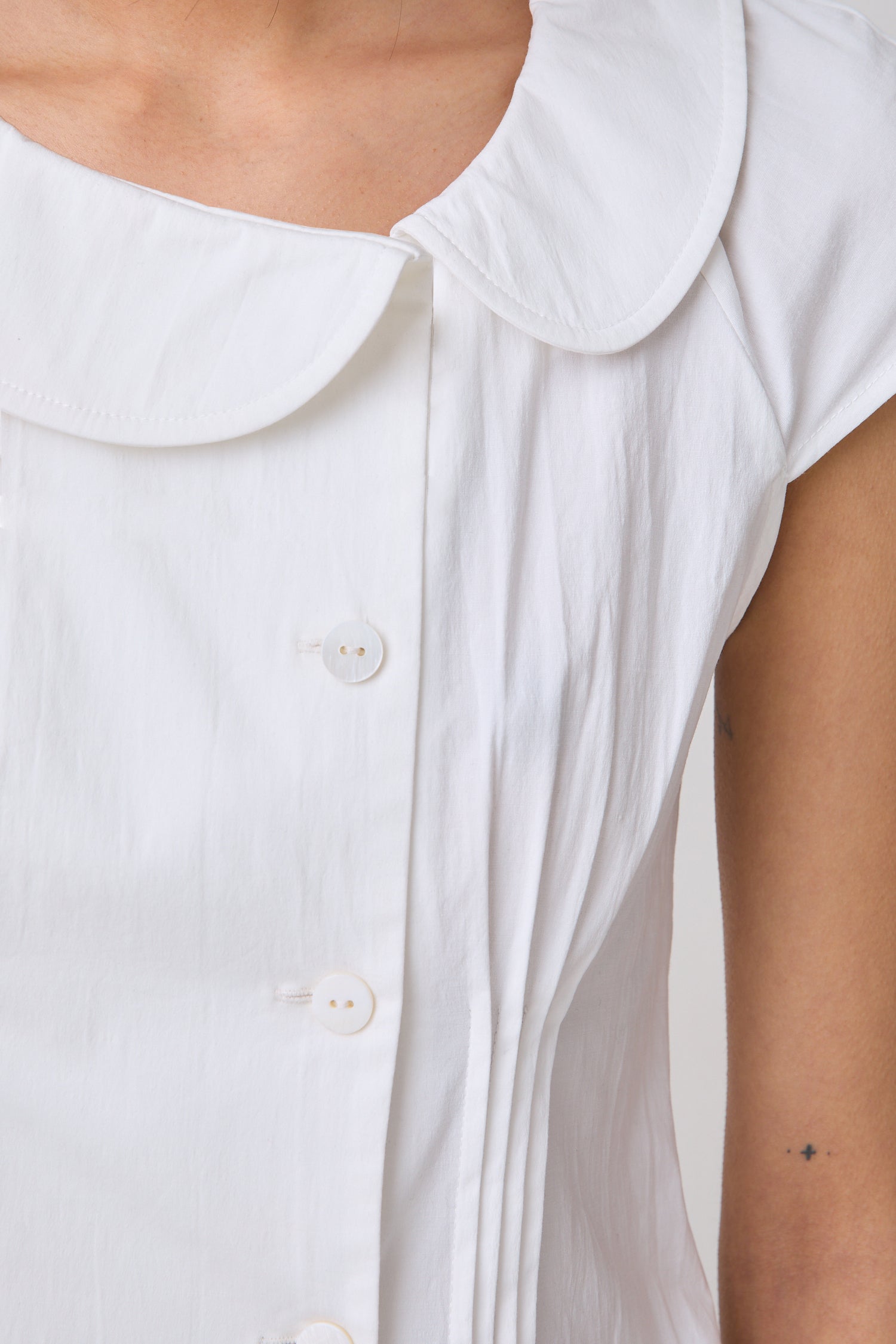 The Missy Asymmetric Blouse, Porcelain