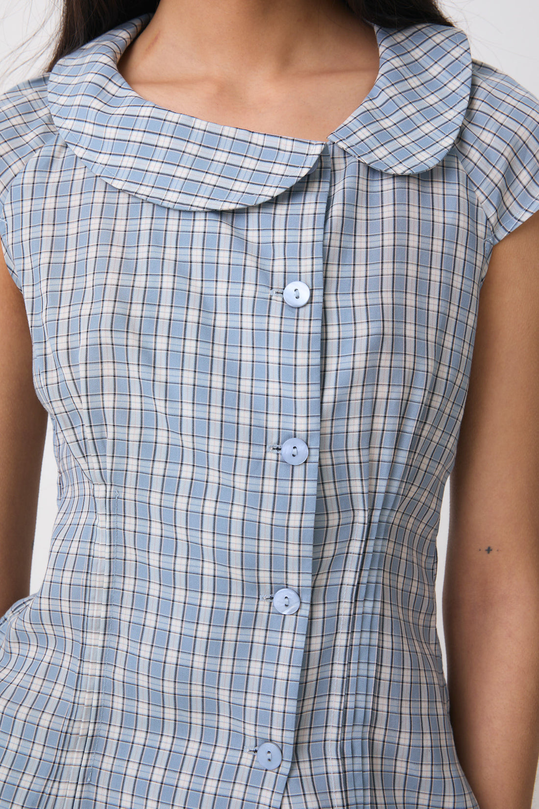 The Missy Asymmetric Blouse, Check | END Exclusive