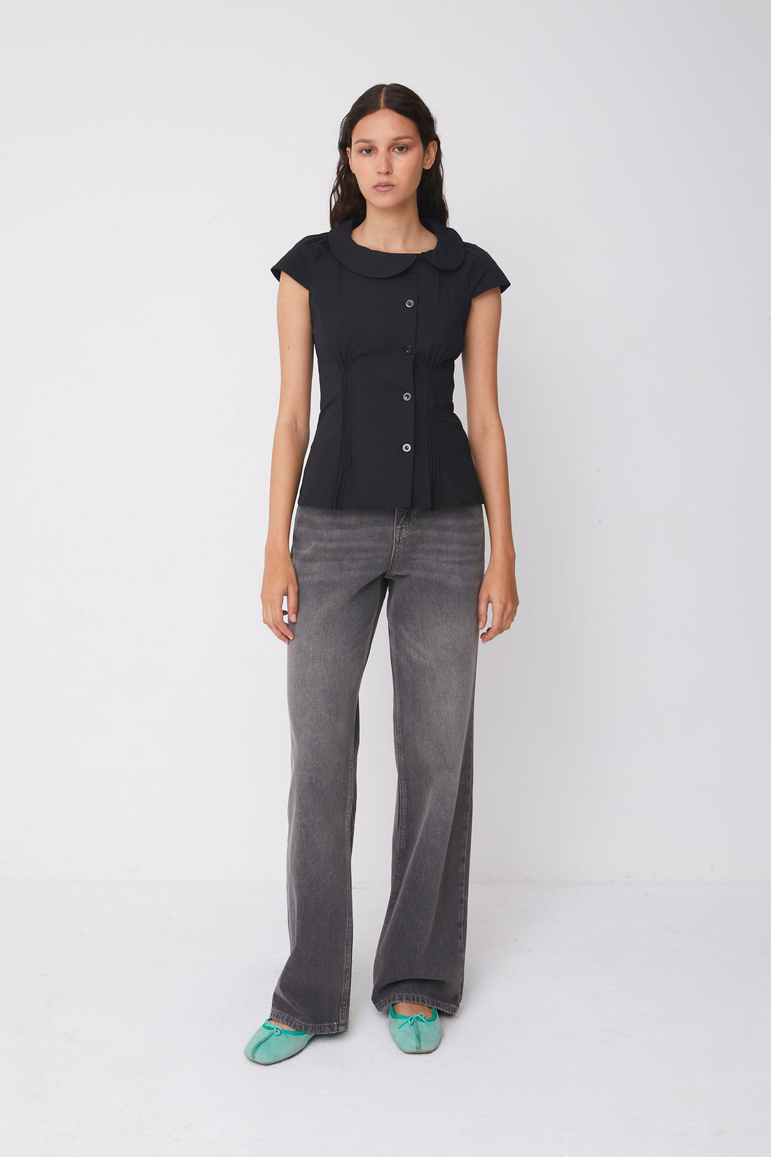 Missy Asymmetric Blouse, Onyx