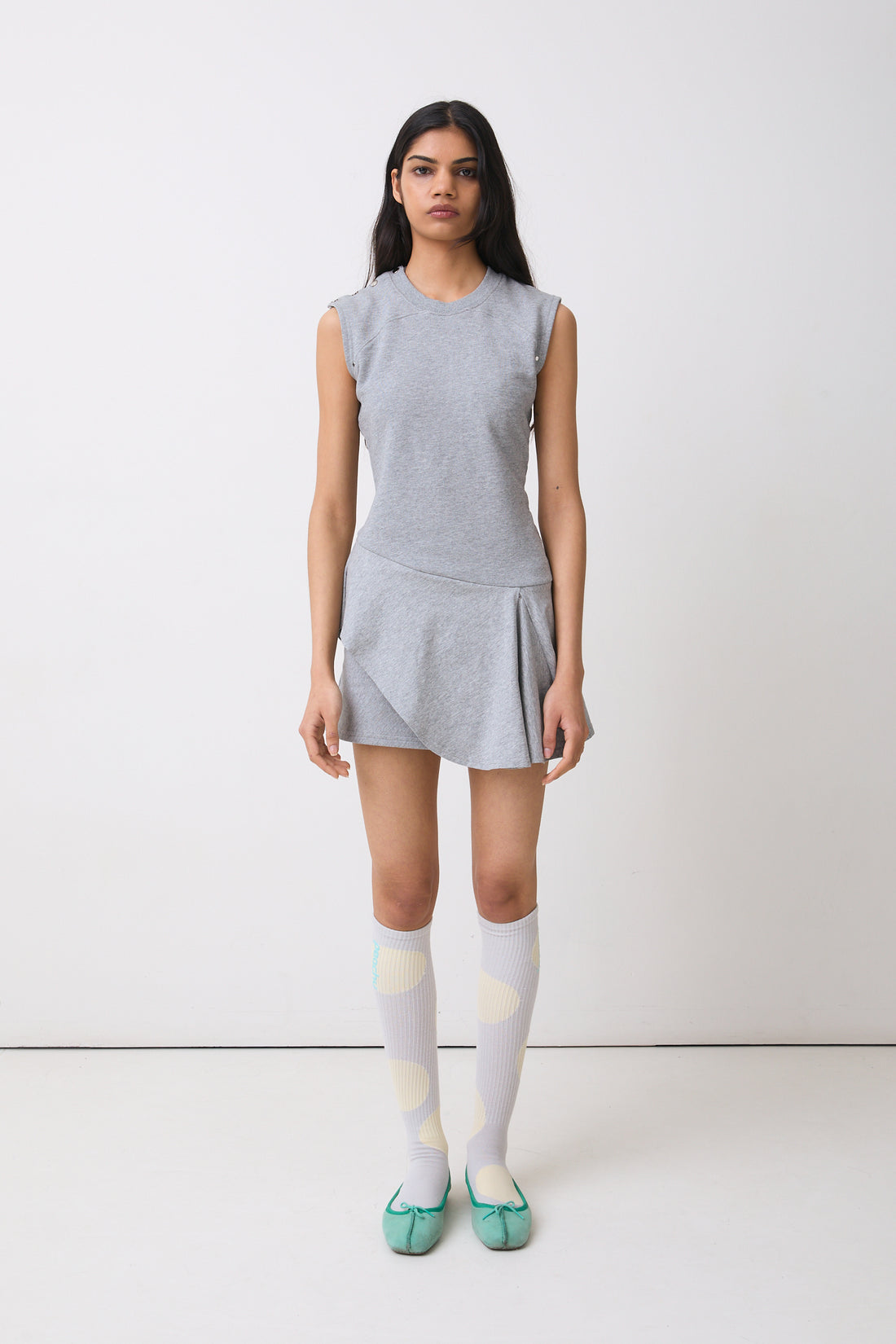 The Joni Skort Dress, Grey Marl