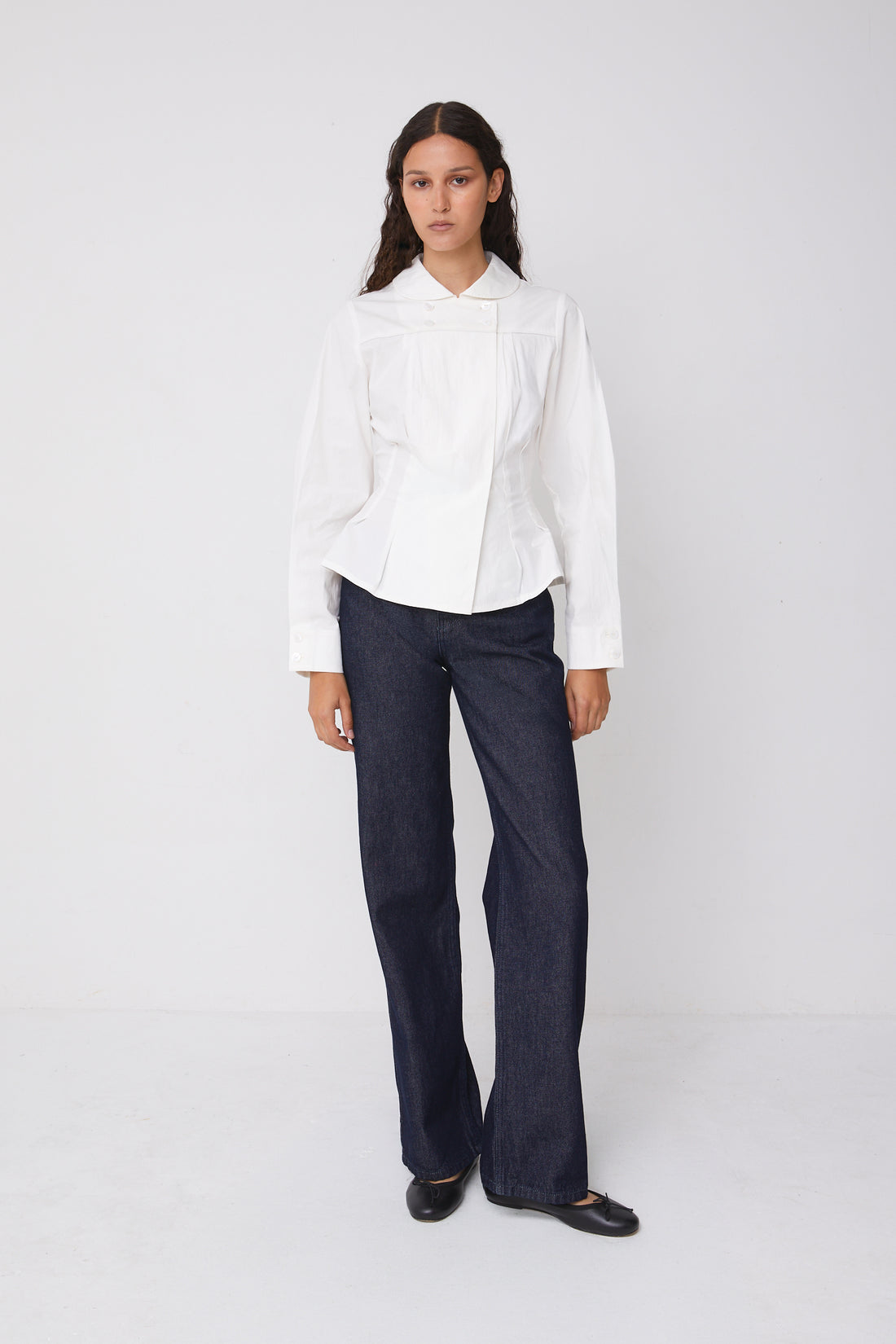 Missy Long Sleeve Blouse, Porcelain