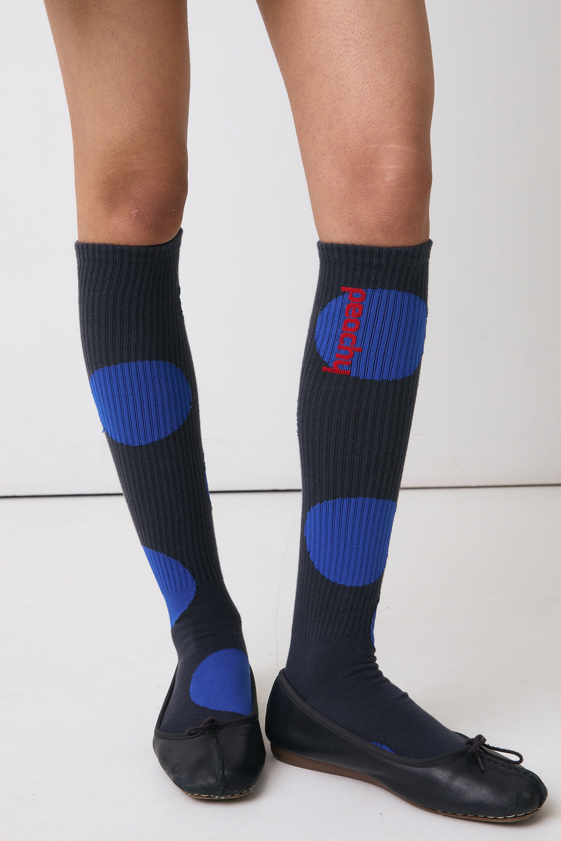 Polka Dot Socks, Blue / Black