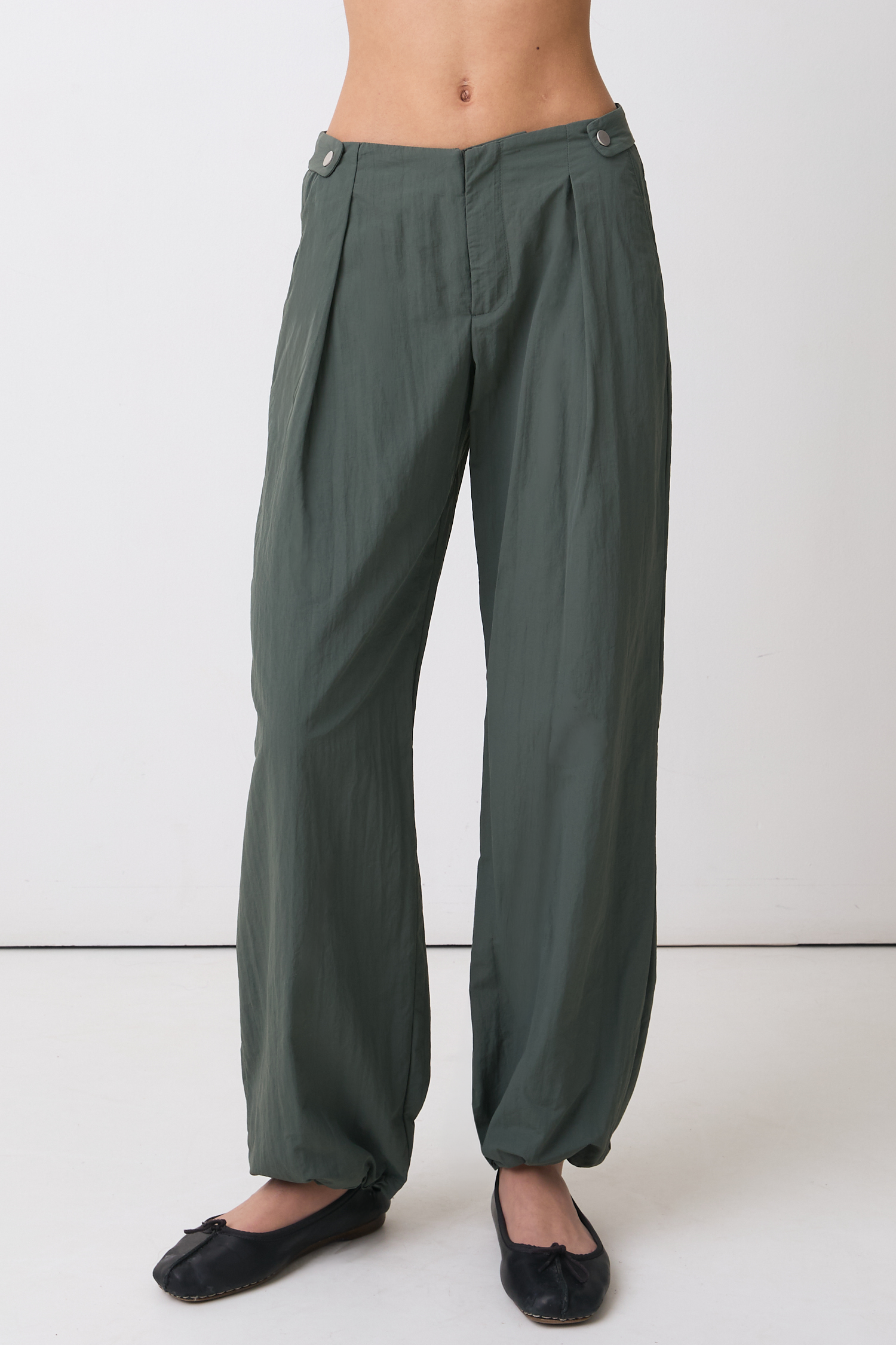 Lola Drawcord Trousers, Slate Green – Peachy Den