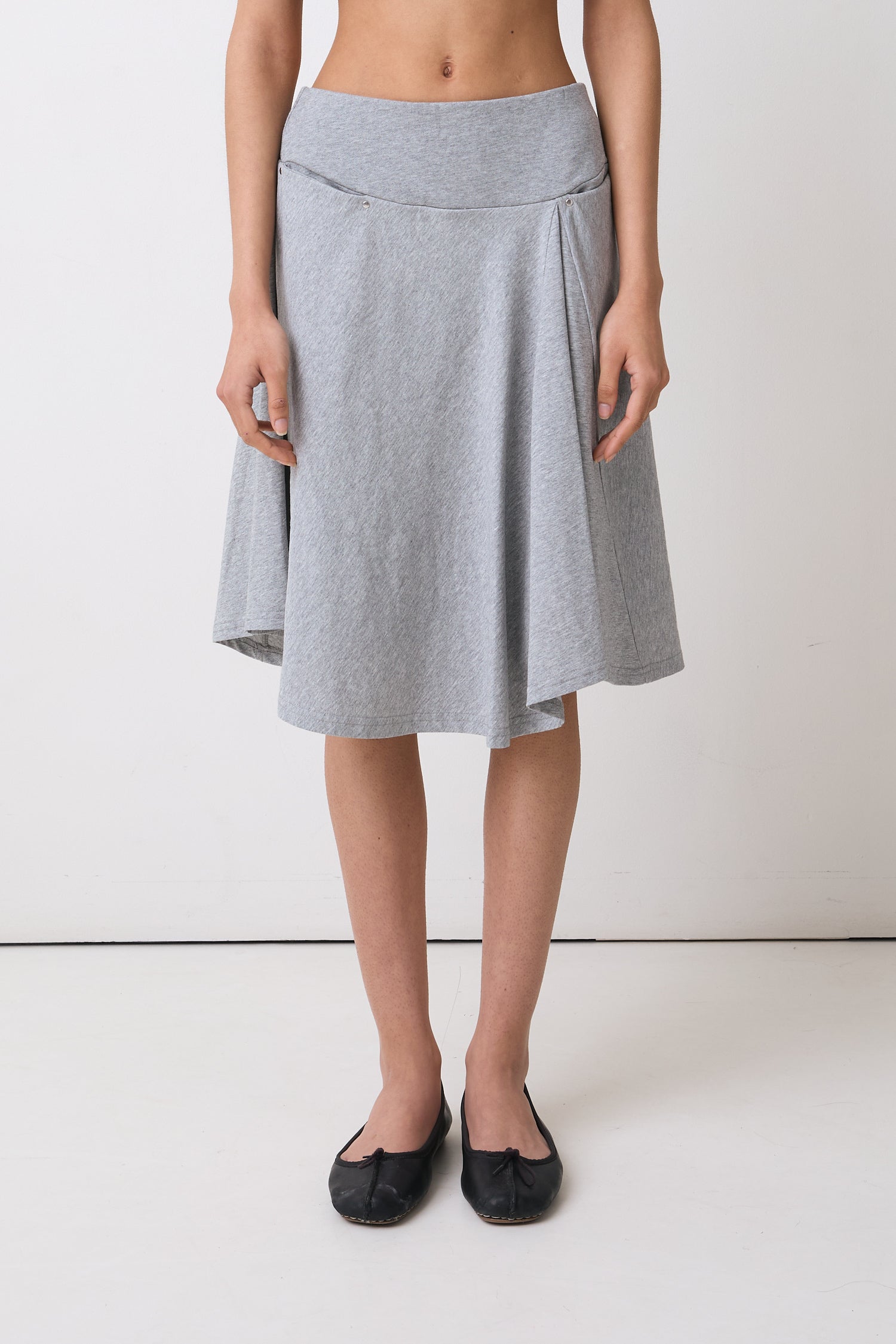 Joni Midi Skirt, Grey Marl – Peachy Den