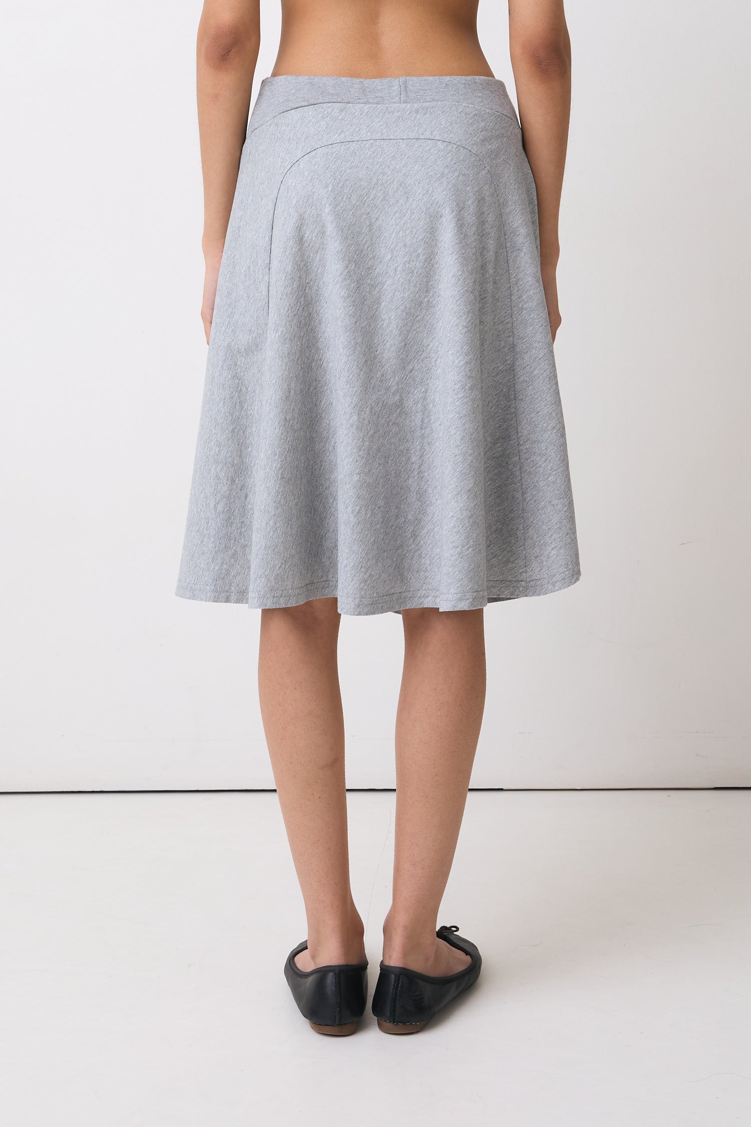 The Joni Midi Skirt, Grey Marl