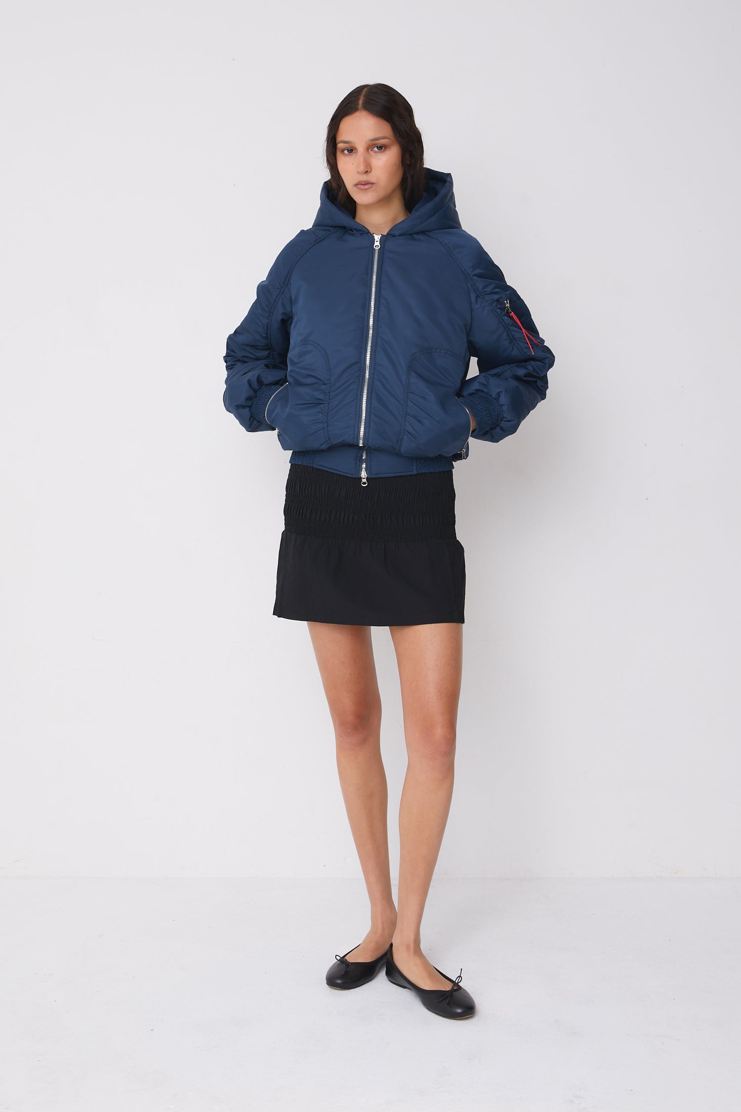 Penny Spring Bomber Jacket, Navy