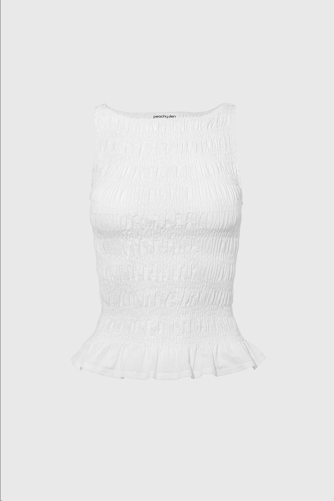 Deba Seersucker Top, Porcelain