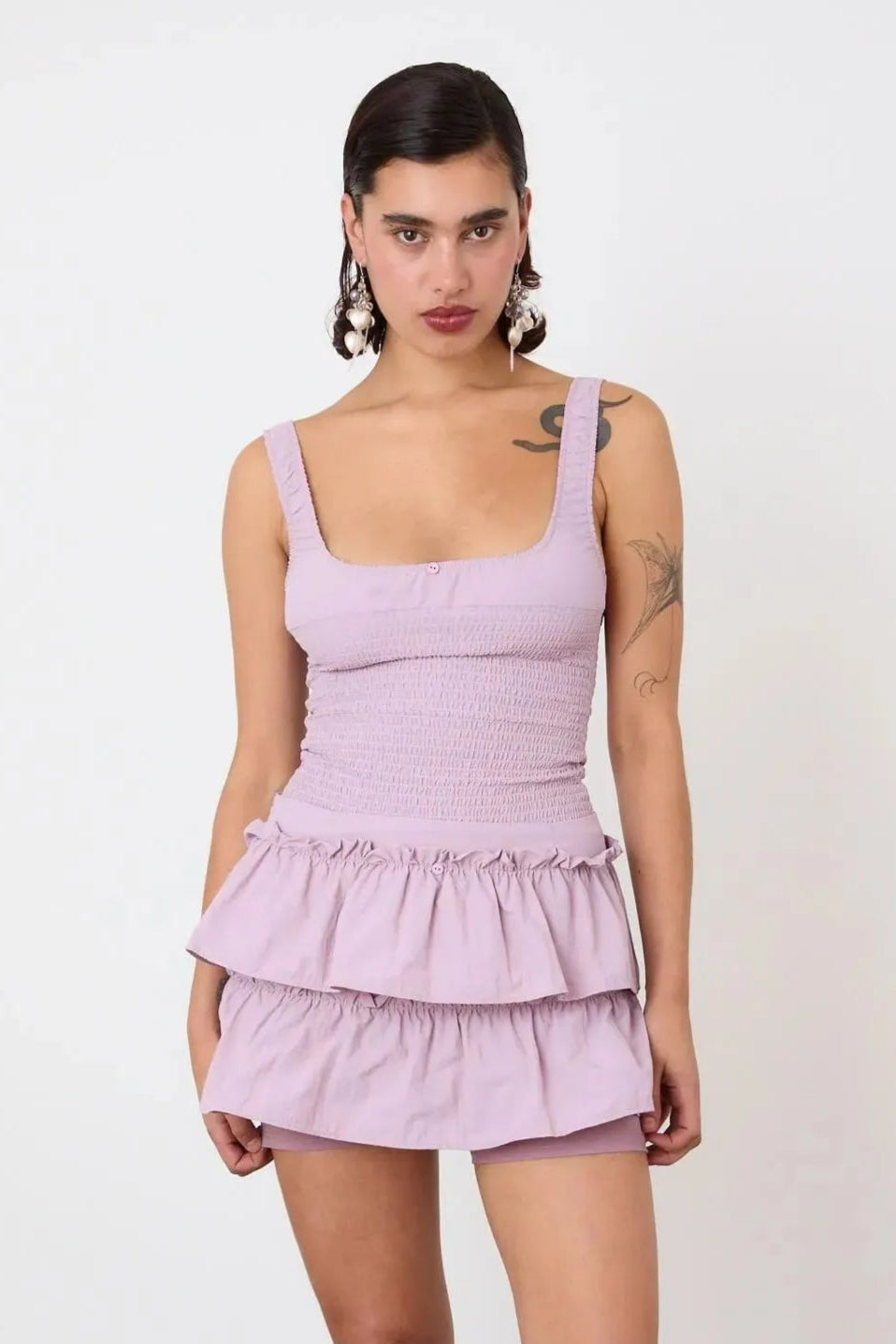 The Deba Ruffle Skort, Rose - Peachy Den