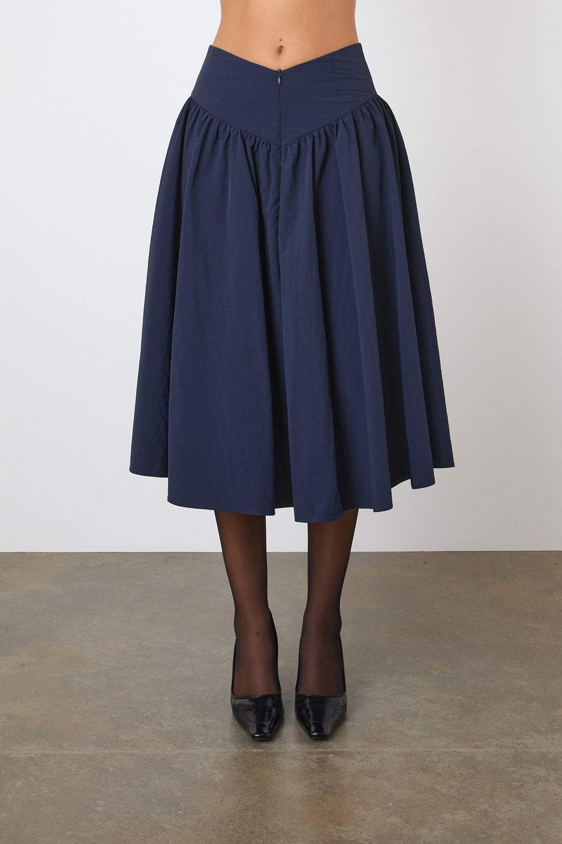 The Deba Midi Skirt, Midnight