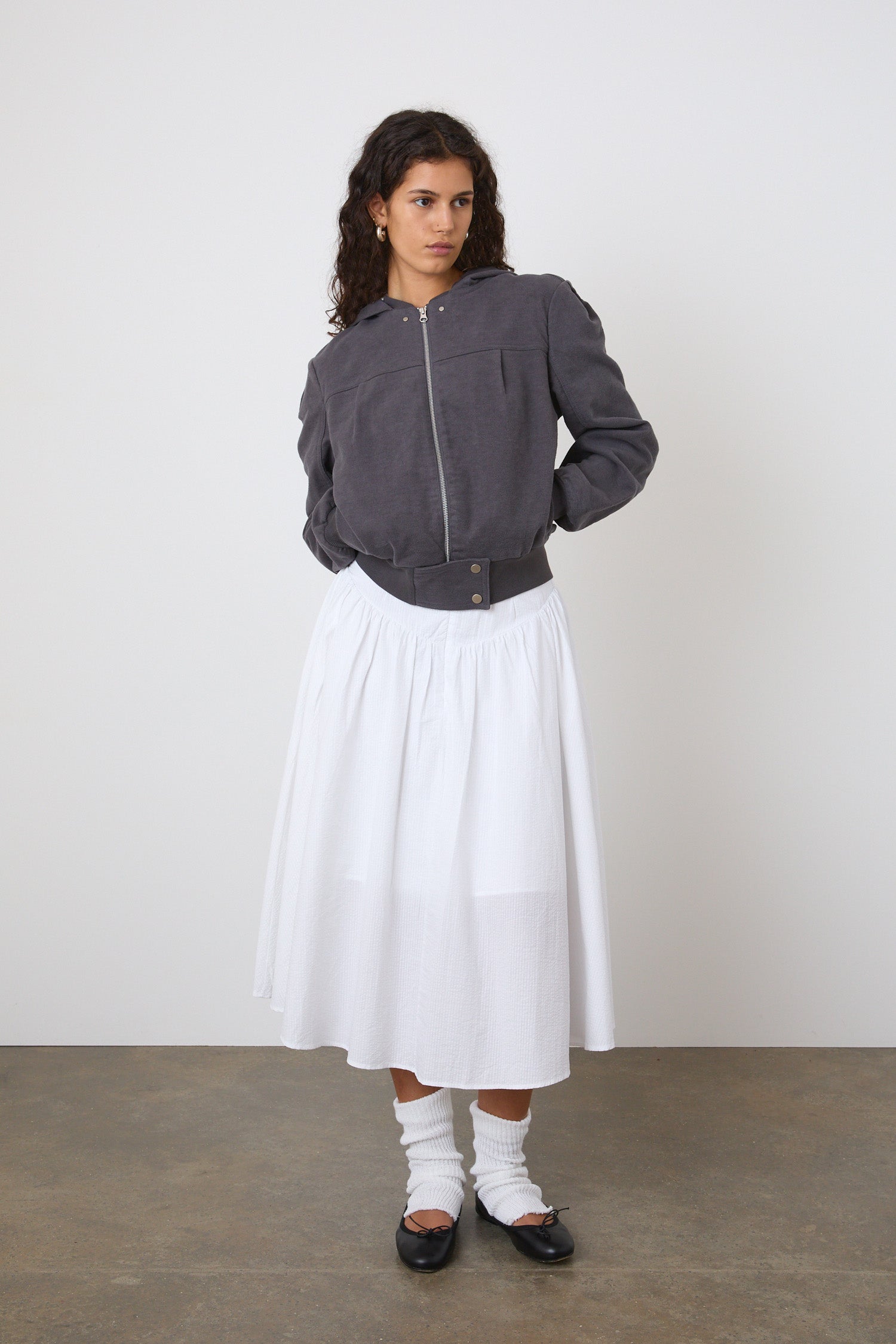 The Edie Bomber Jacket, Graphite