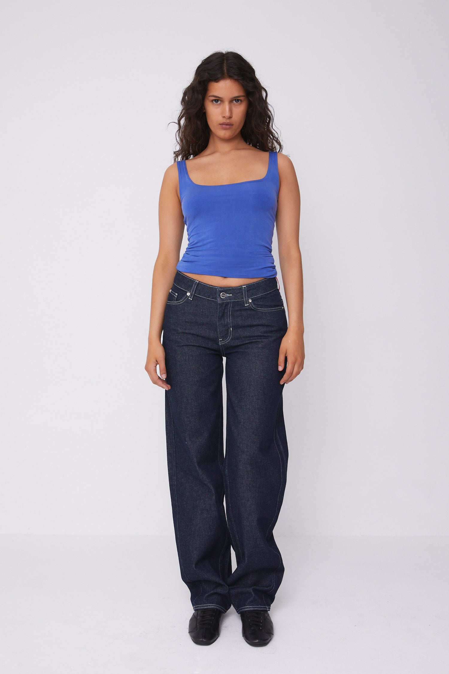 Joan Soft Barrel Jeans, Indigo Rinse