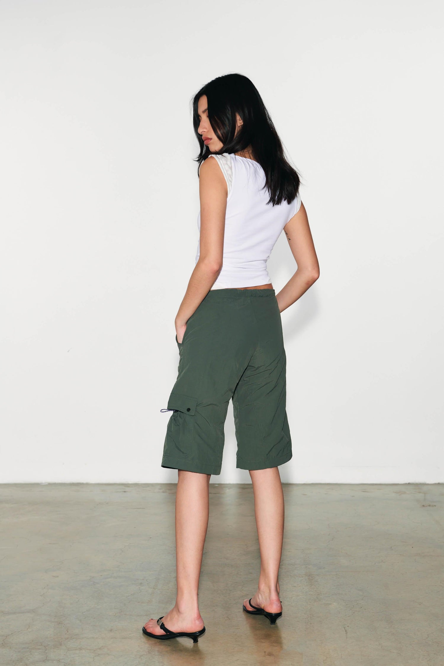 The Mimi Shorts, Slate Green - Peachy Den