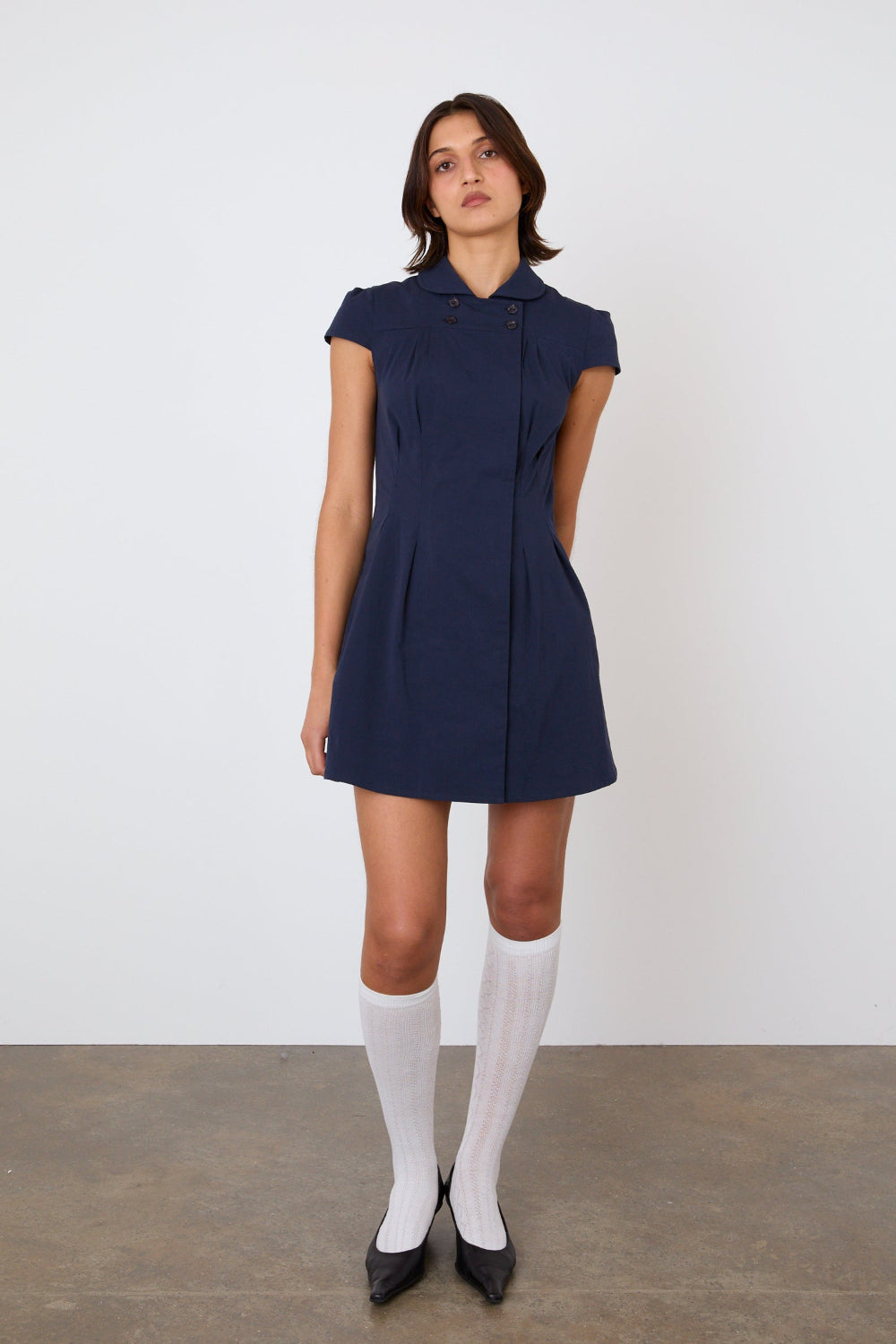 The Clover Knee High Socks, Porcelain