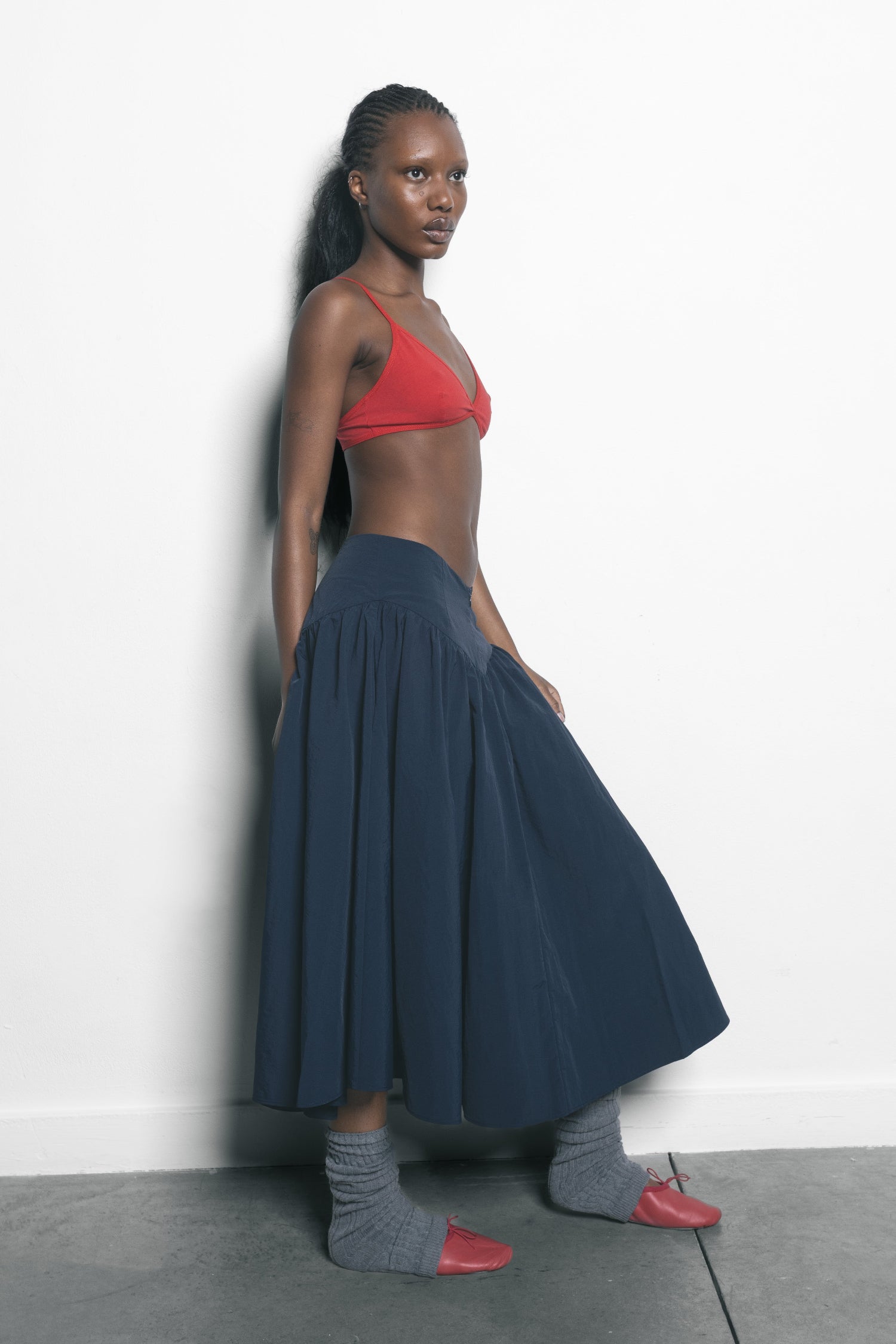 Deba Midi Skirt, Midnight