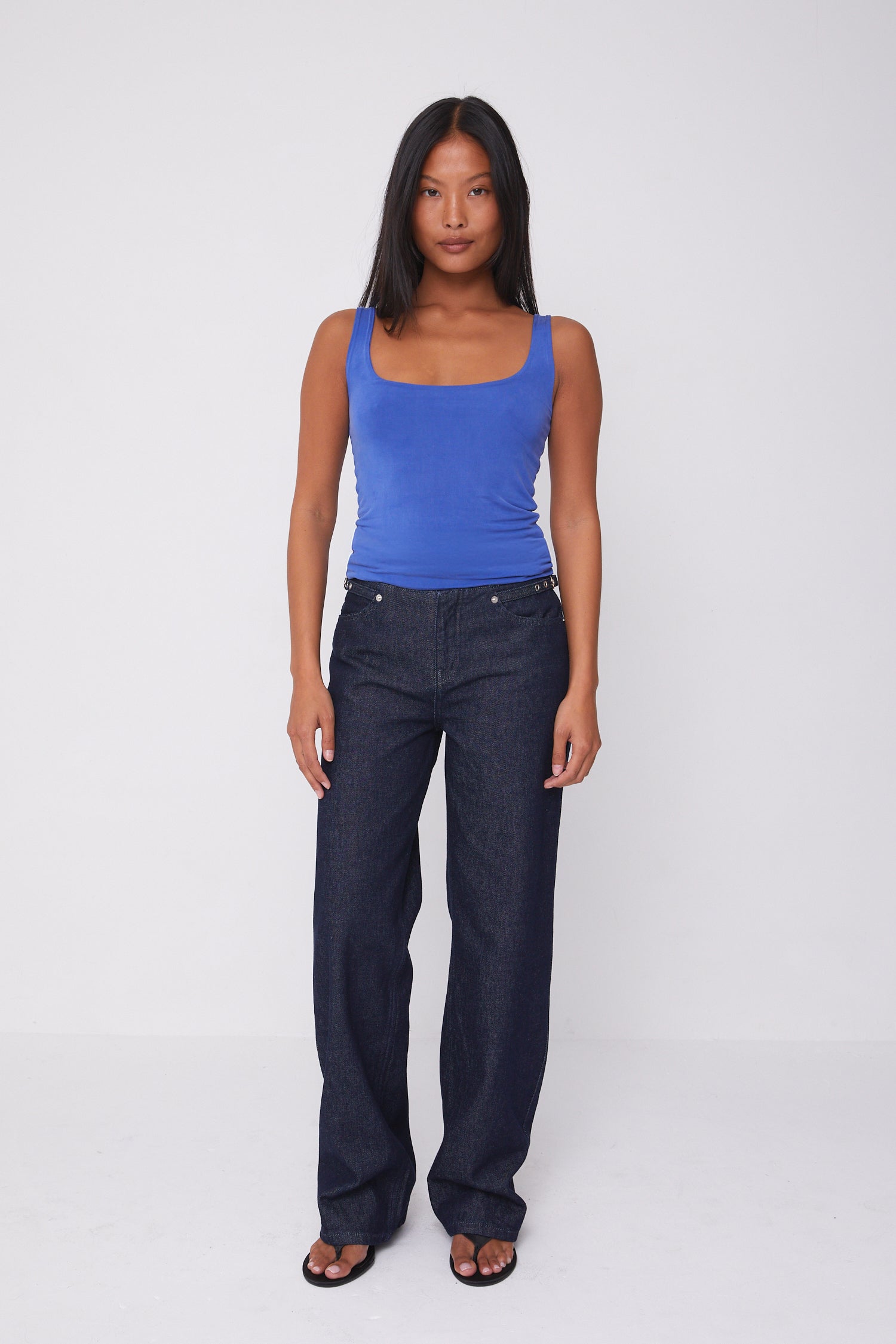 Stevie Low Rise Jeans, Indigo Rinse