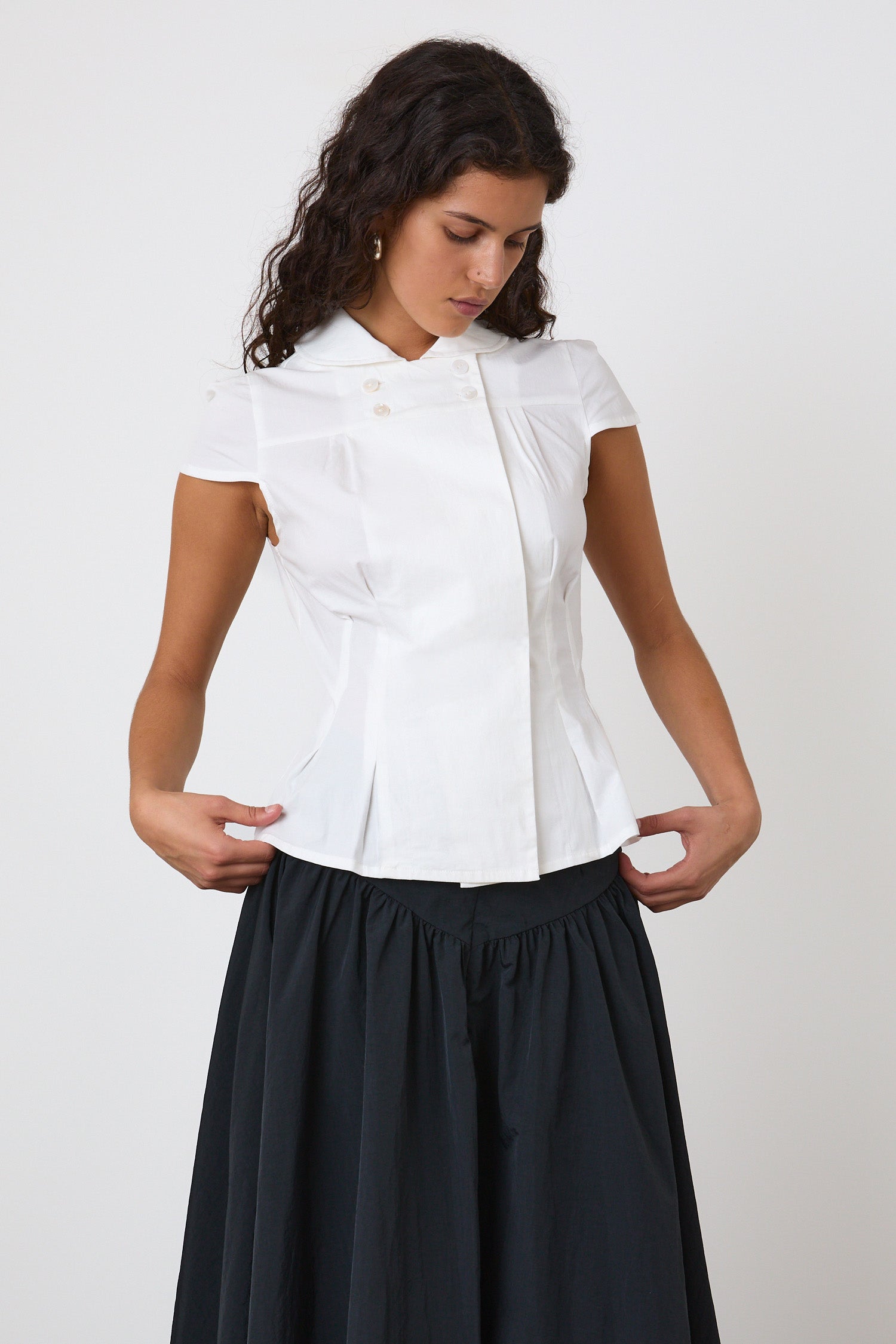 The Missy Blouse, Porcelain – Peachy Den