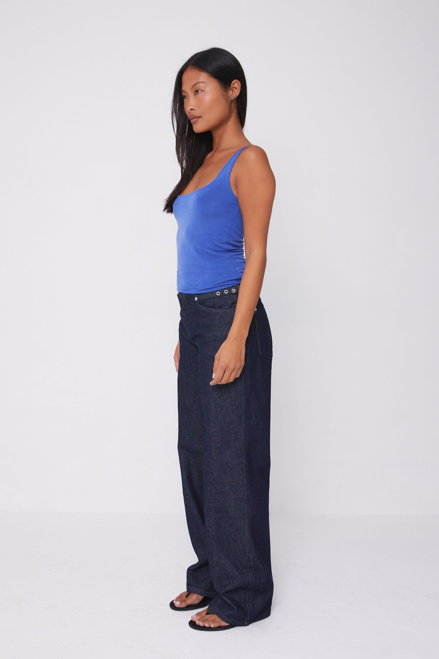 Stevie Low Rise Jeans, Indigo Rinse