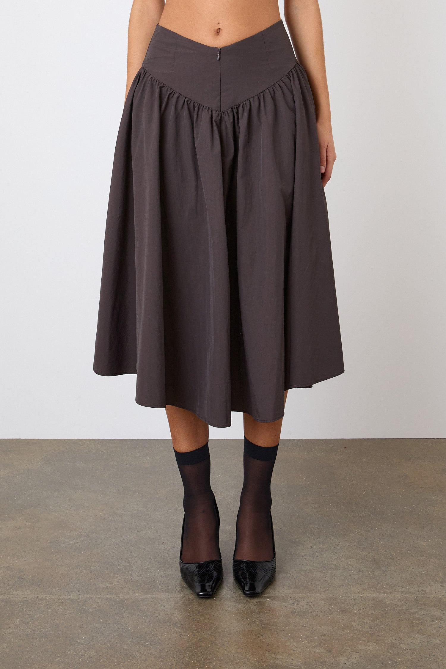 スカート Midi Skirt Peachy Den The Deba Midi Skirt, Chestnut | Liberty London Exclusive – Peachy Den