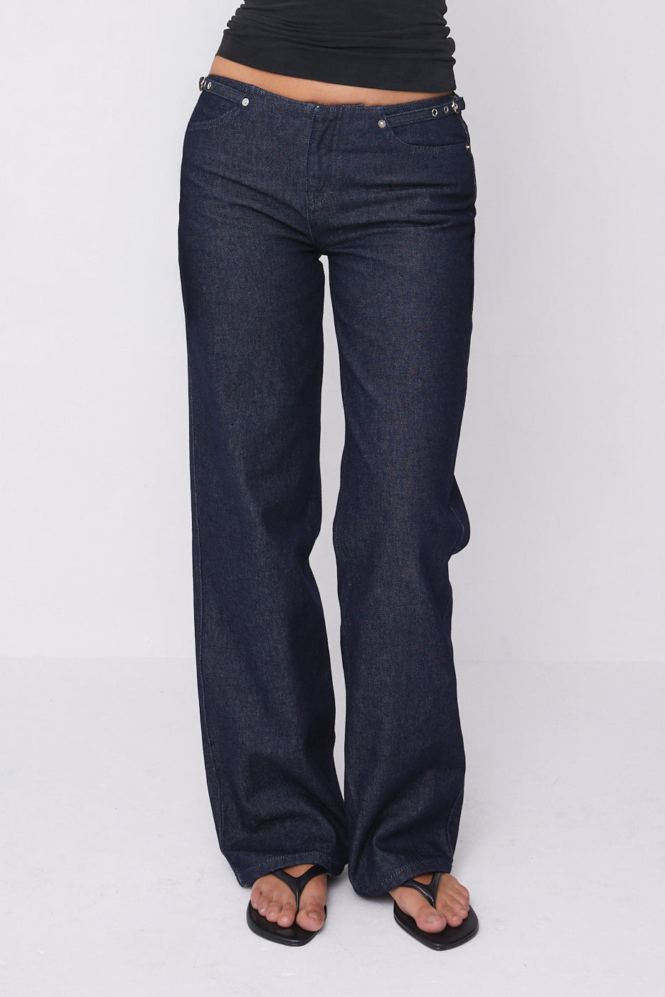 Stevie Low Rise Jeans, Indigo Rinse