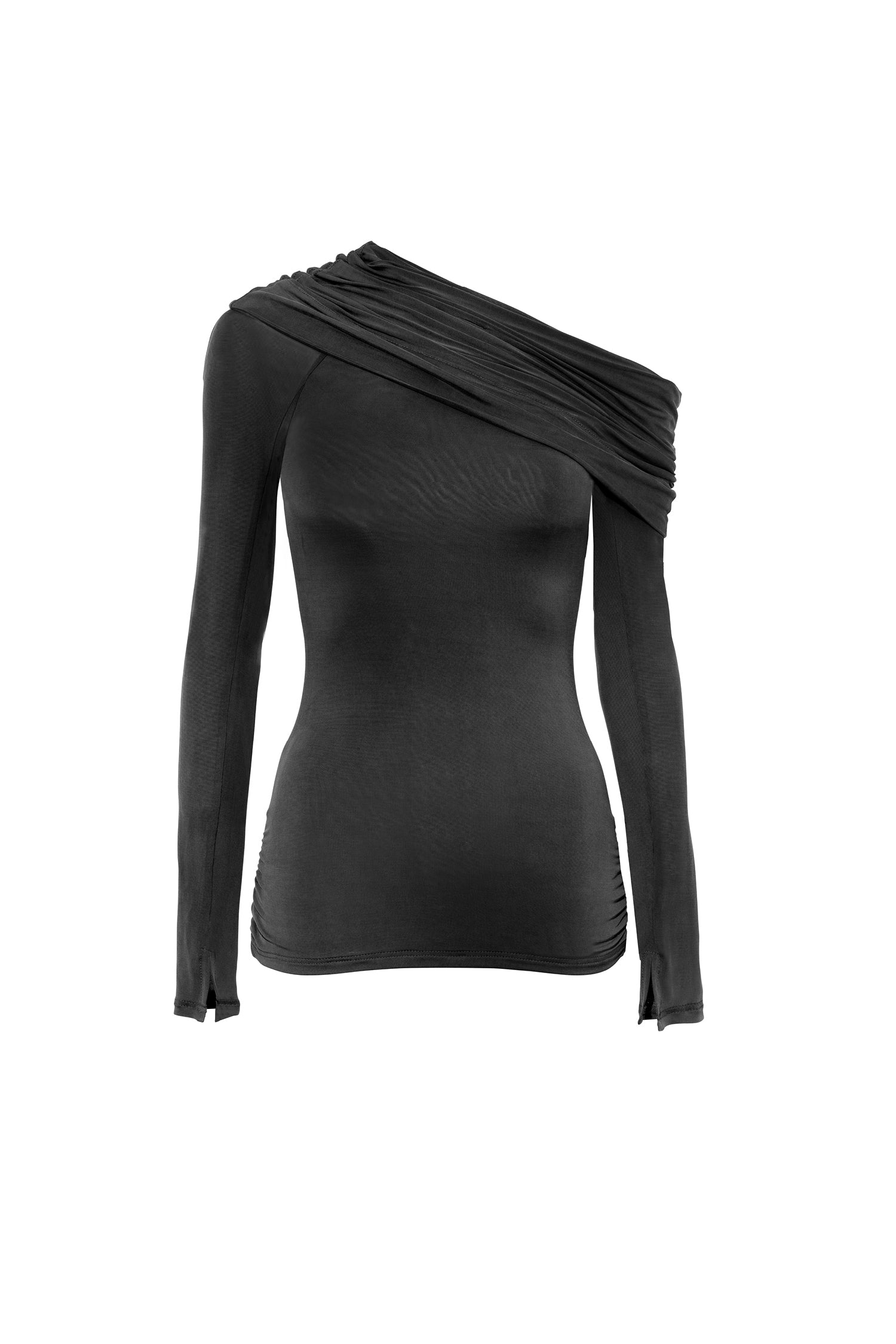 The Kylie Cold Shoulder Top, Graphite