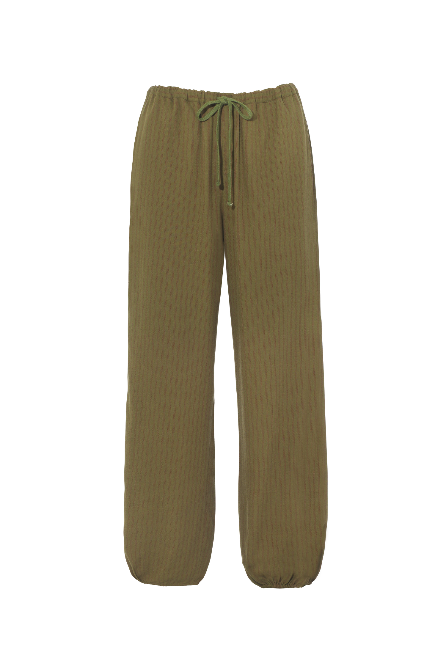 The Coppola Lounge Trousers, Olive and Fig Stripe