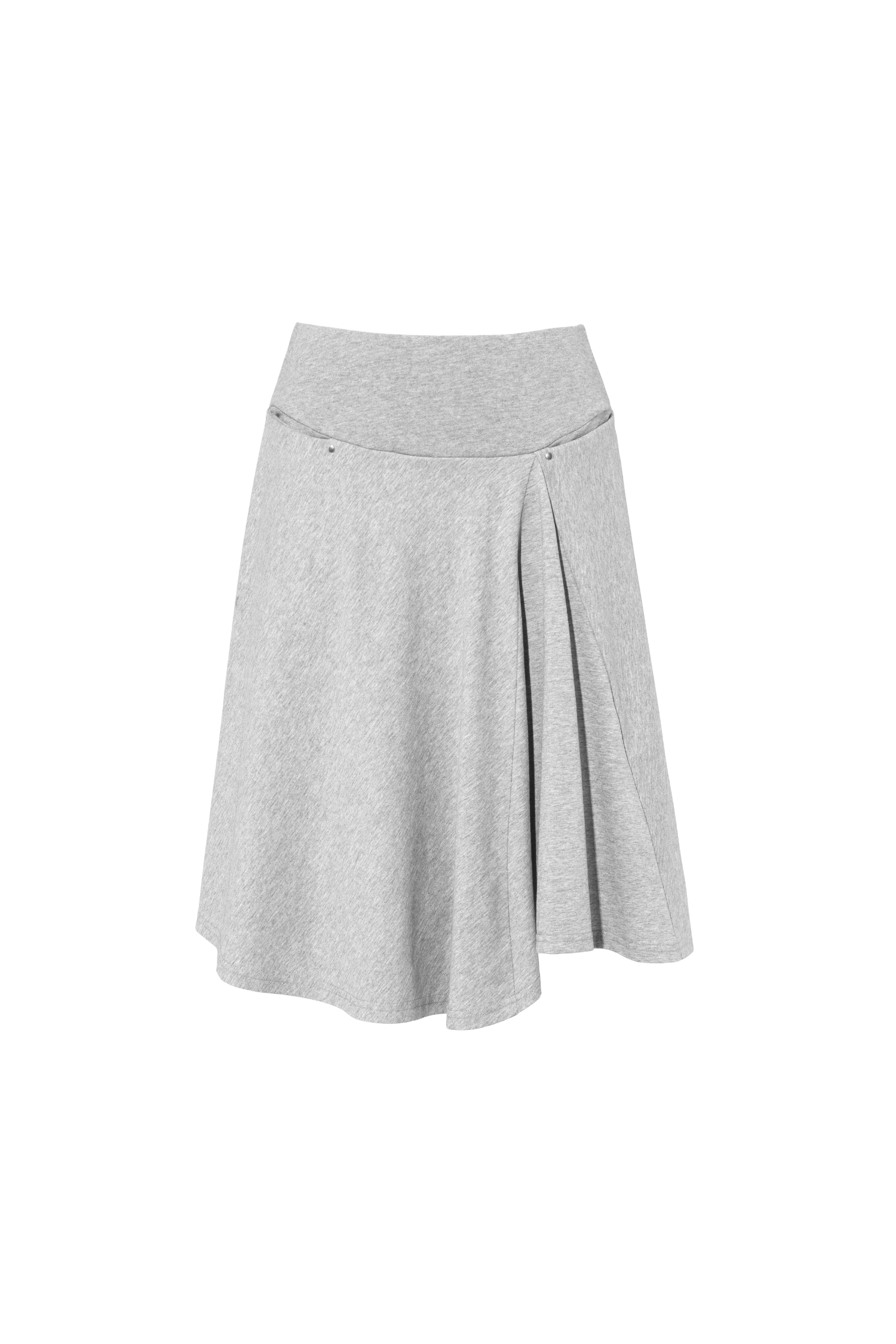 The Joni Midi Skirt, Grey Marl