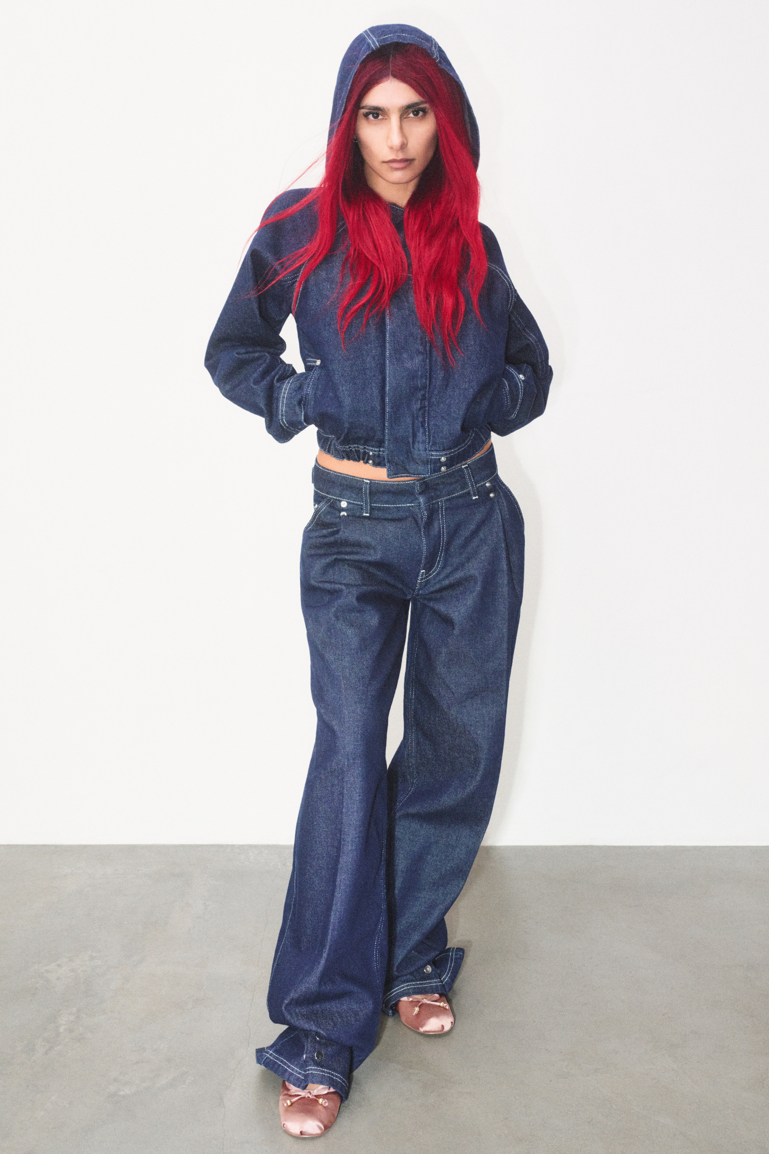 The Joan Denim Bomber Jacket, Indigo Rinse