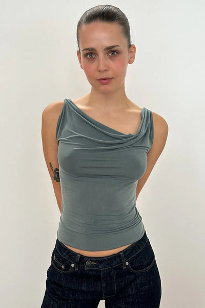 新品　Peachy den オフショル　タンクトップ　The Kylie Top The Kylie Top, Sea Salt – Peachy Den