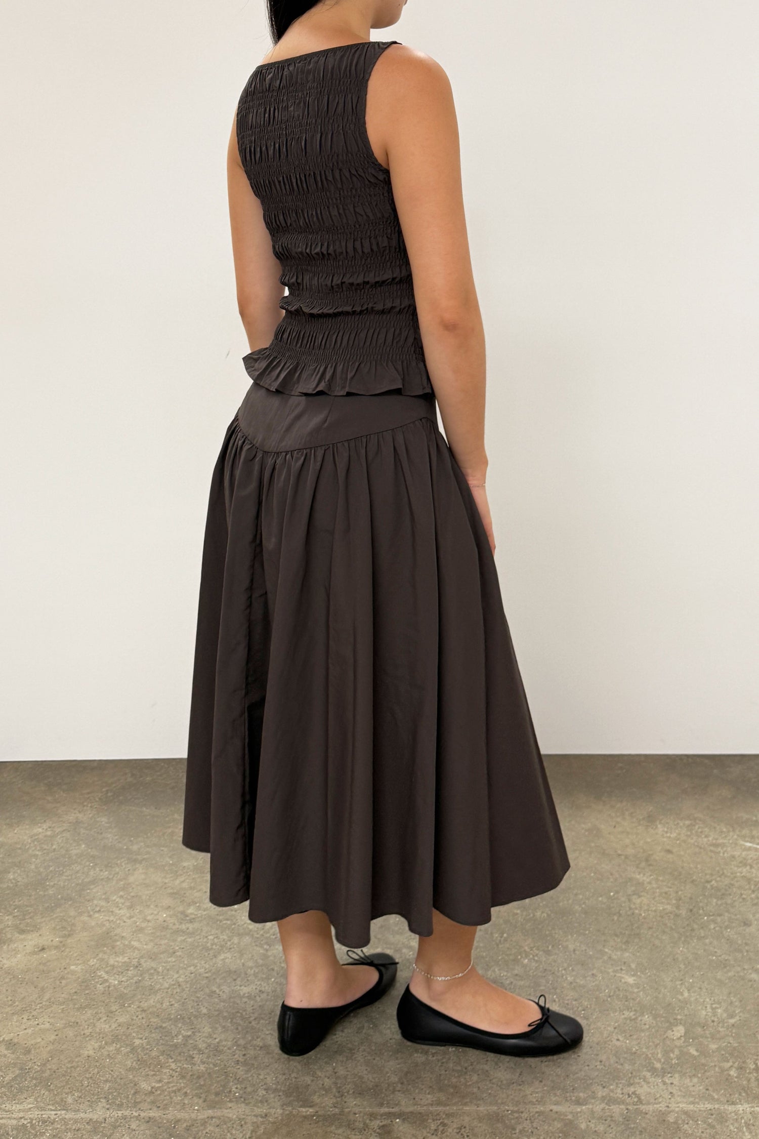 The Deba Midi Skirt, Chestnut