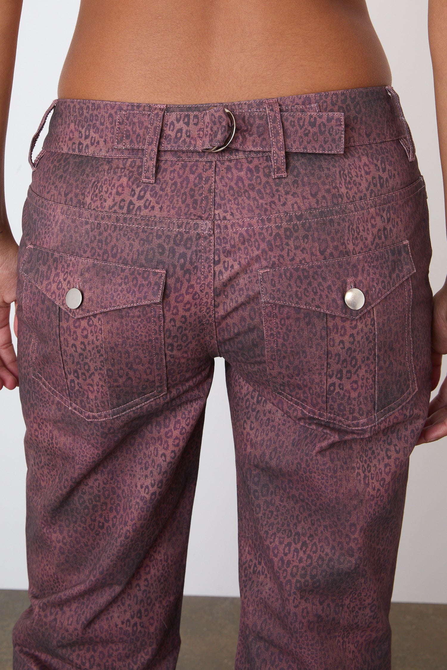 The Cicely Straight Trousers, Red Leopard
