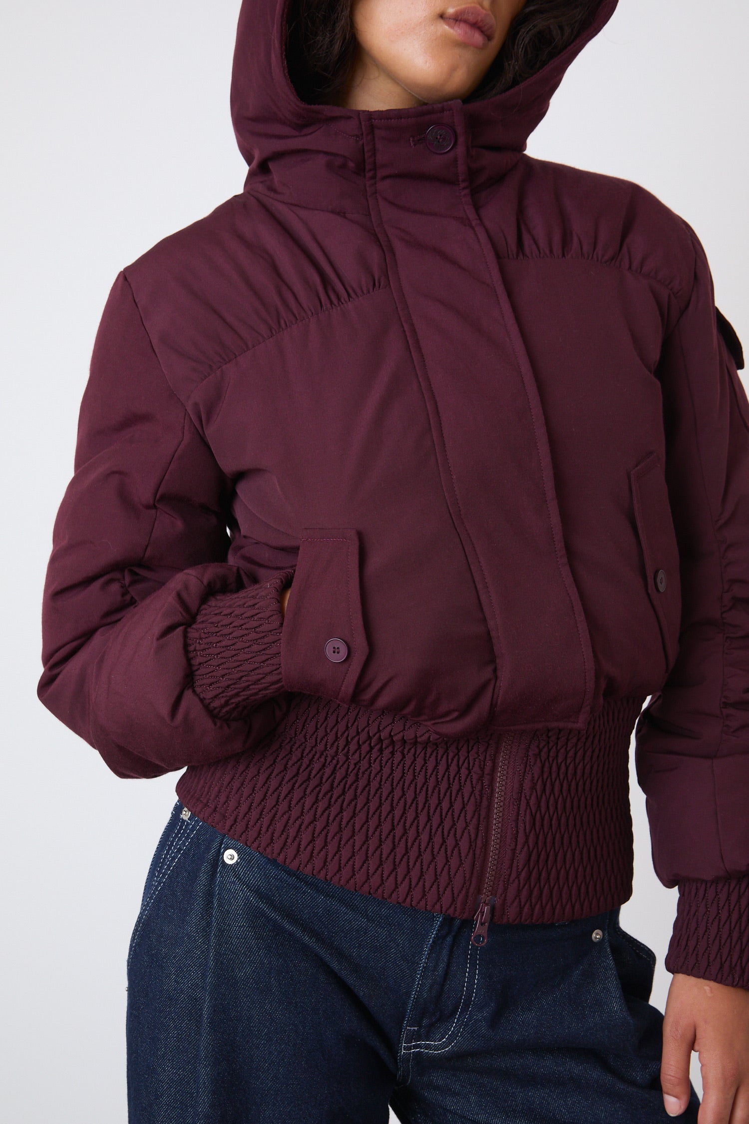The Sandy Puffer, Burgundy